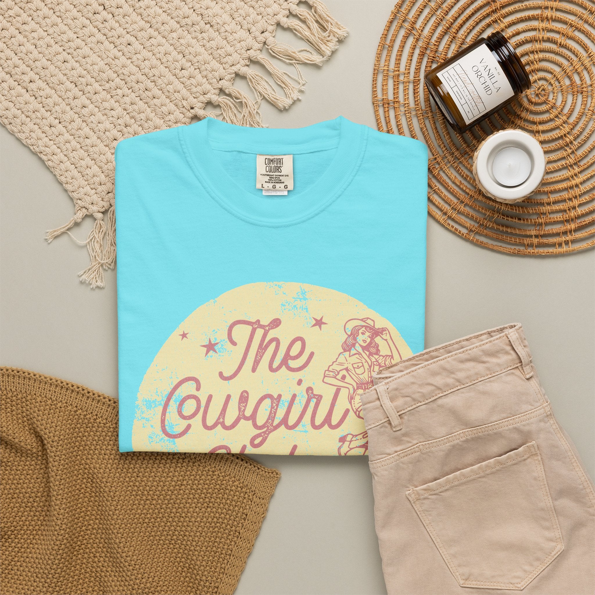 The Cowgirl Club Graphic T-Shirt — Retro Western Textured Tee