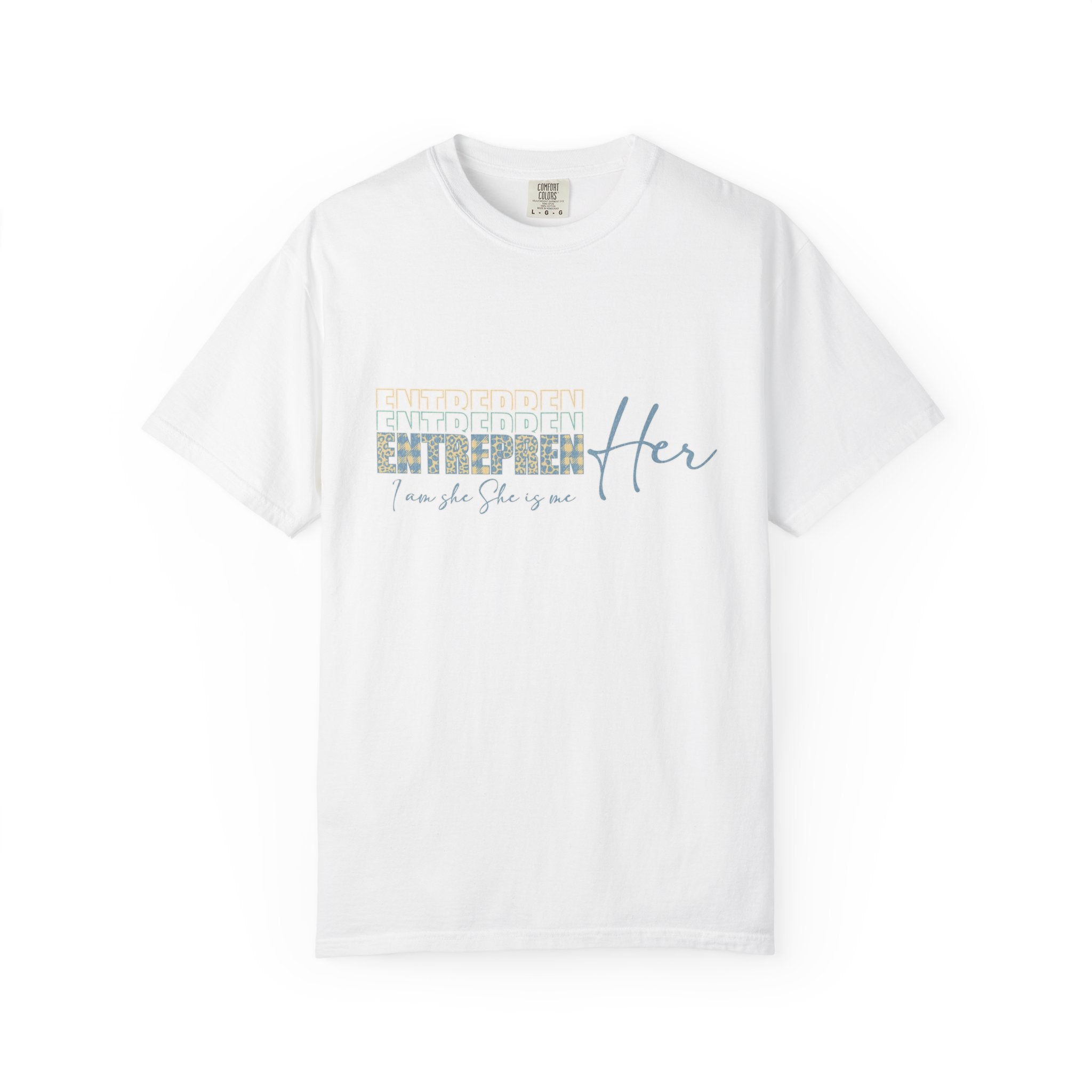 EntreprenHer Leopard Print Script Tee — "I run this, She runs you" Inspirational Graphic Tee