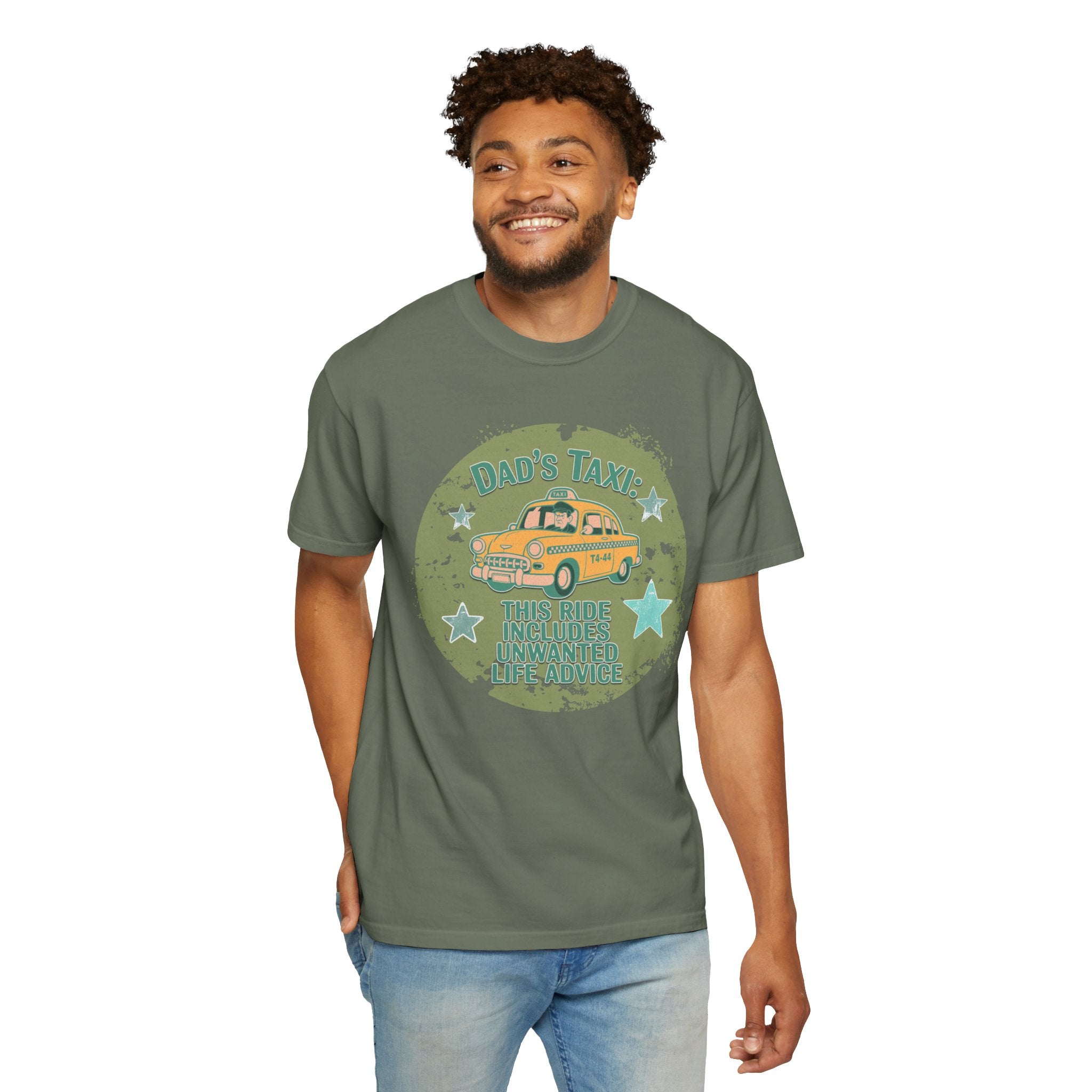 Textured Dad's Taxi Vintage Car T-Shirt