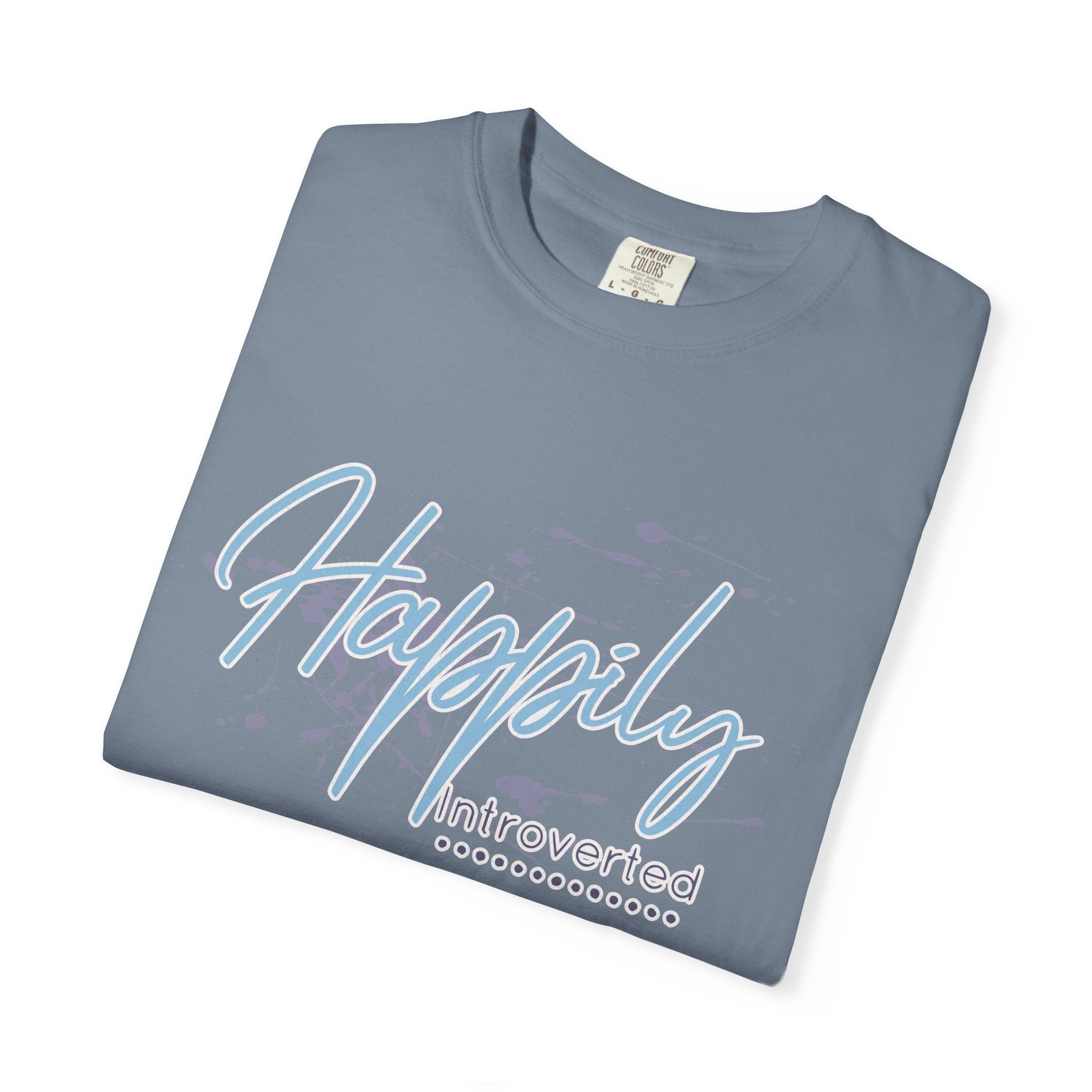 Introverted Aesthetic Textured T-Shirt — 'Anti-Social' Minimal Script Graphic