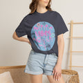 Textured Positive Vibes T-Shirt — Retro Floral ‘Positive Vibes Only’ Graphic Tee
