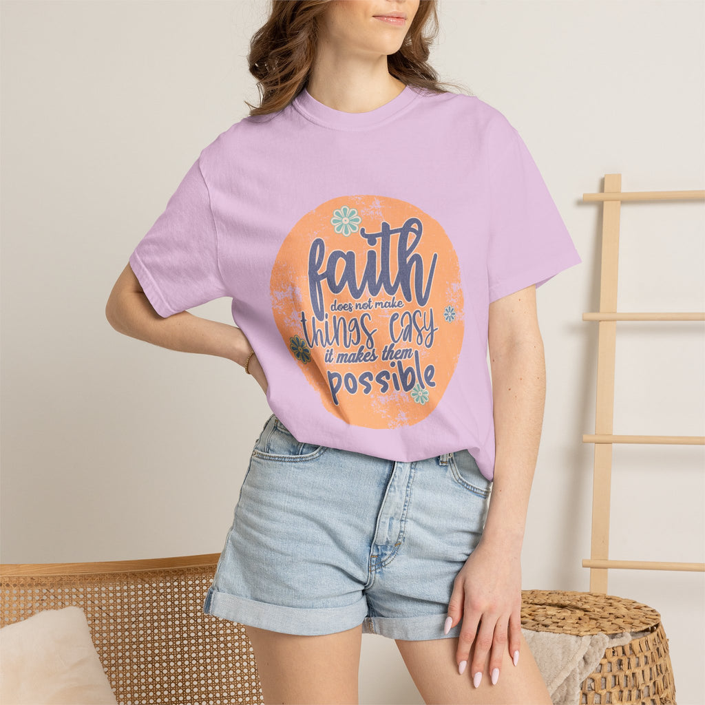Faith Makes Things Possible T-shirt | Textured Inspirational Quote