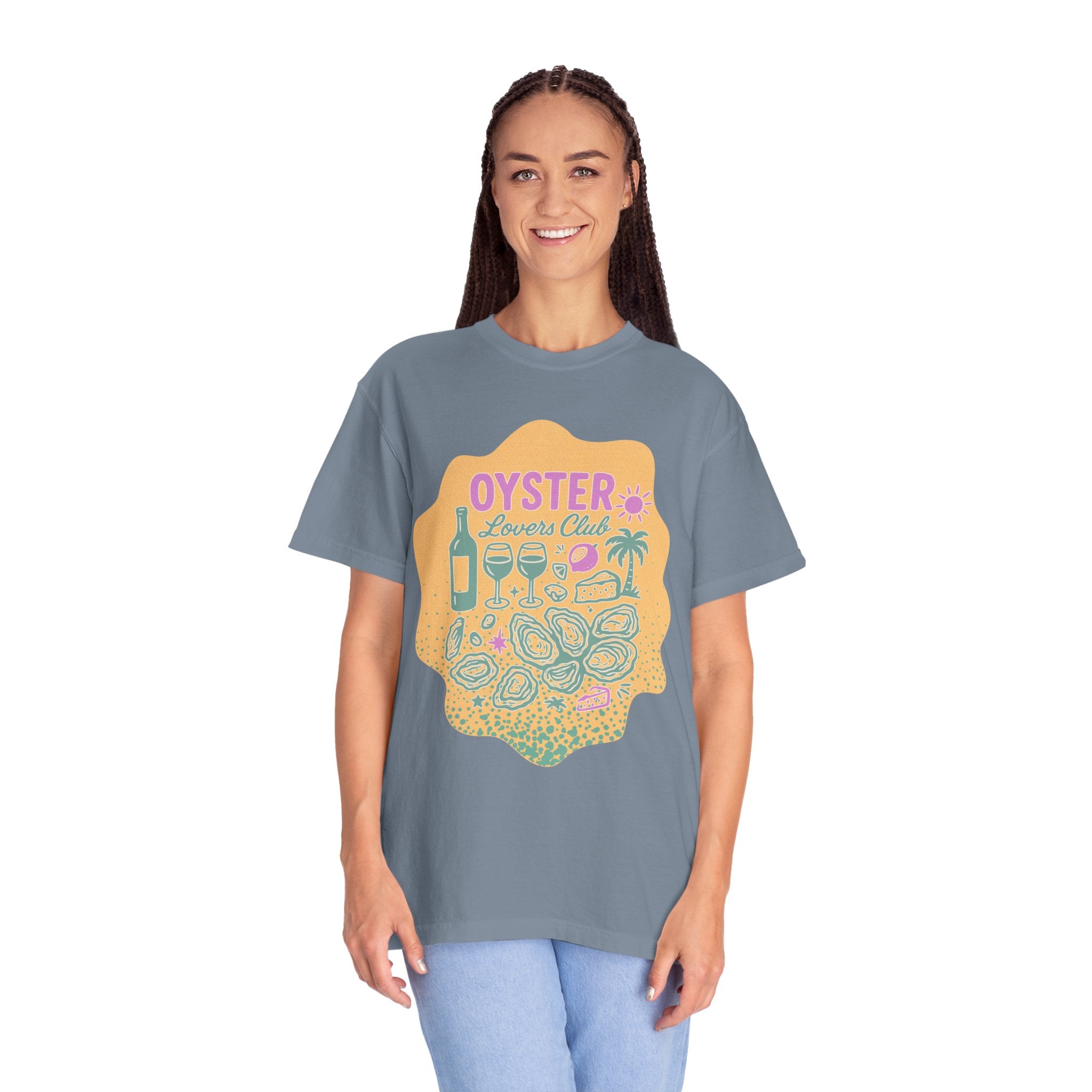 Textured Oyster Lovers Club T-Shirt — Coastal Seafood Graphic Tee