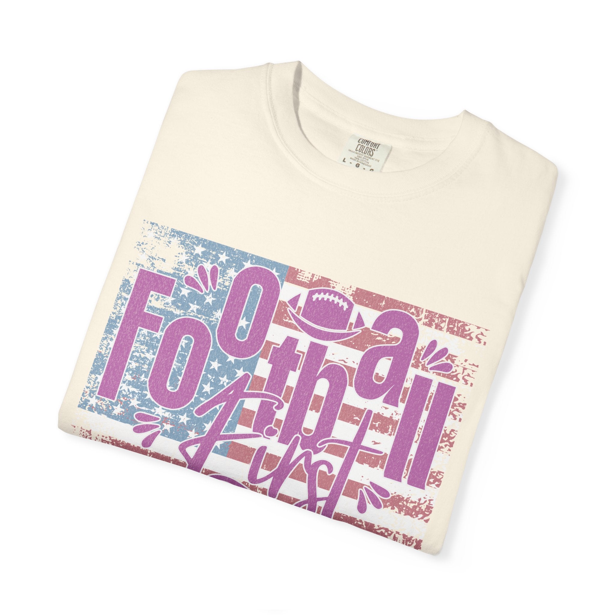 Textured Retro Americana Football First Tee