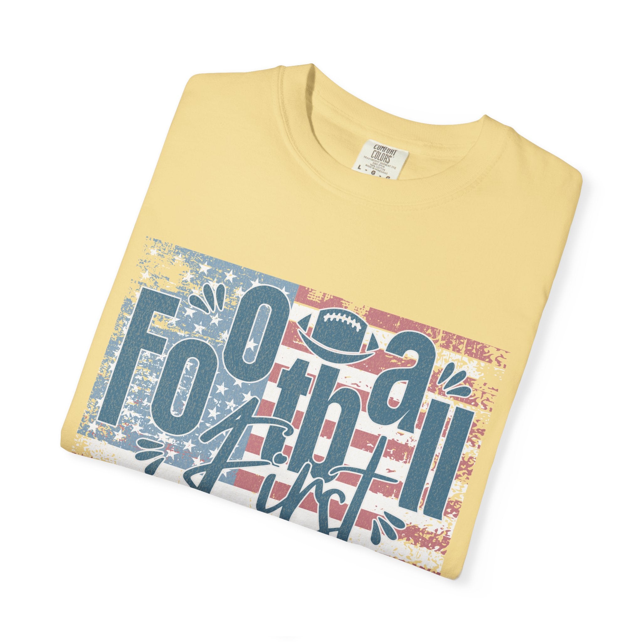 Textured Retro Americana Football First Tee