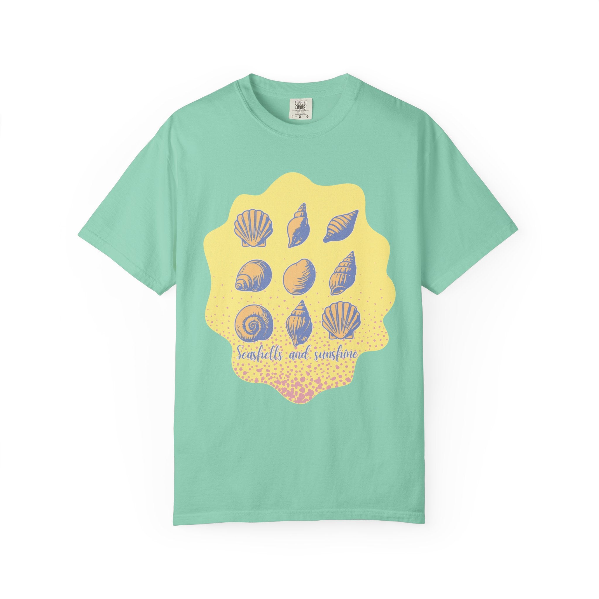 Vintage Seashells And Sunshine Textured T-Shirt