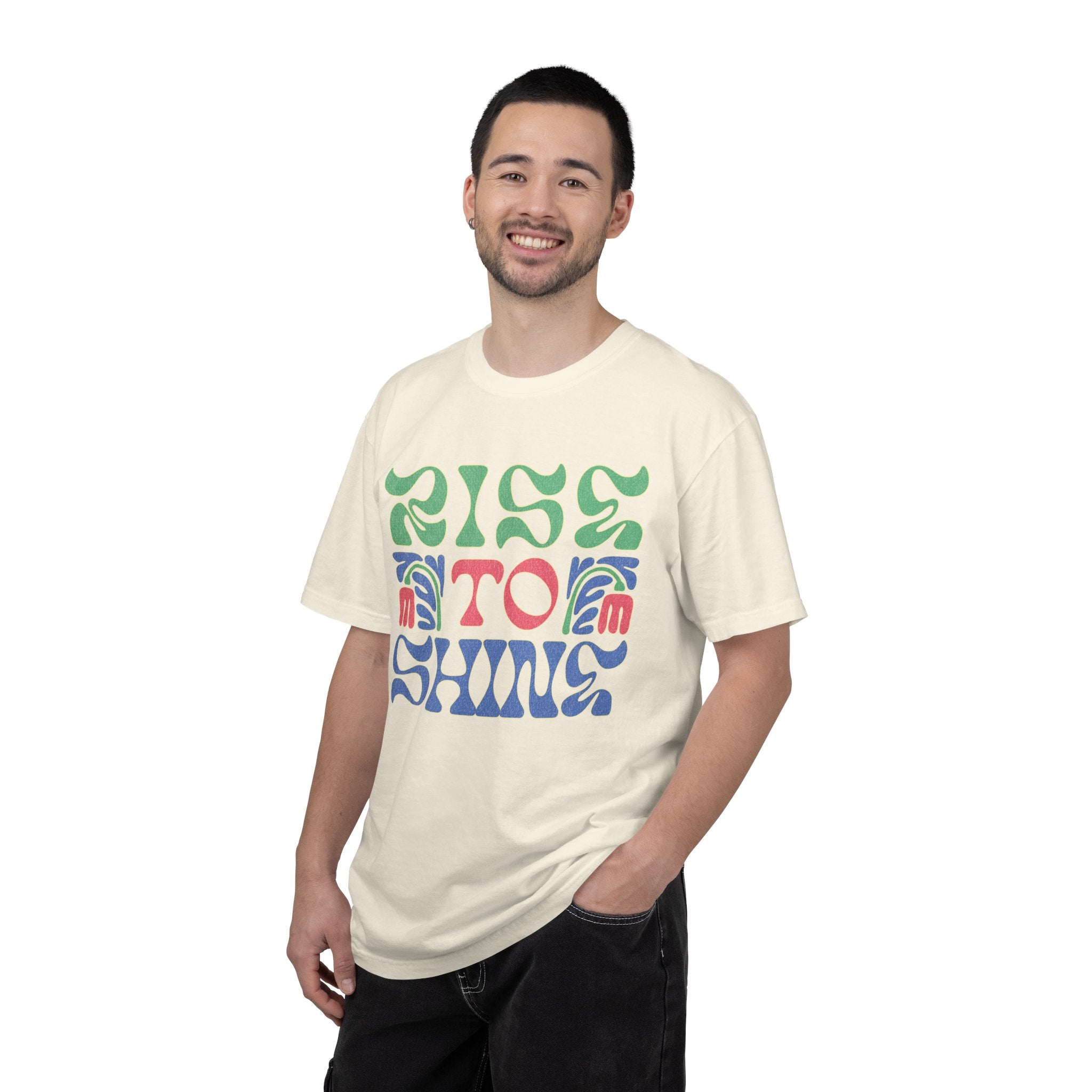 Rise to Shine T-shirt | Retro Psychedelic Lettering
