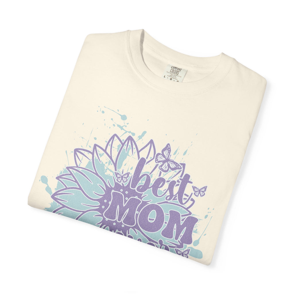 Mom Squad TexturedT-Shirt – 'Best Mom Ever' Floral Graphic Tee
