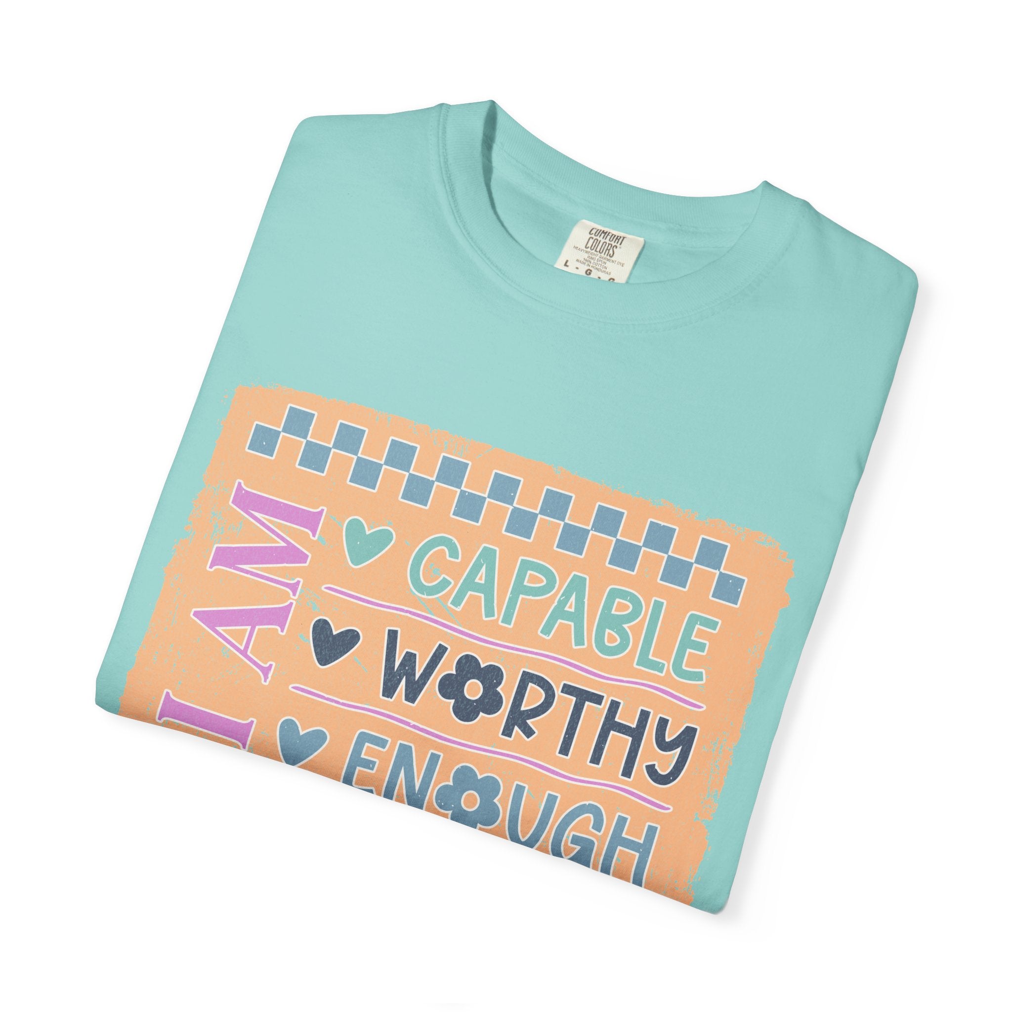 Textured I Am Capable Worthy Tee