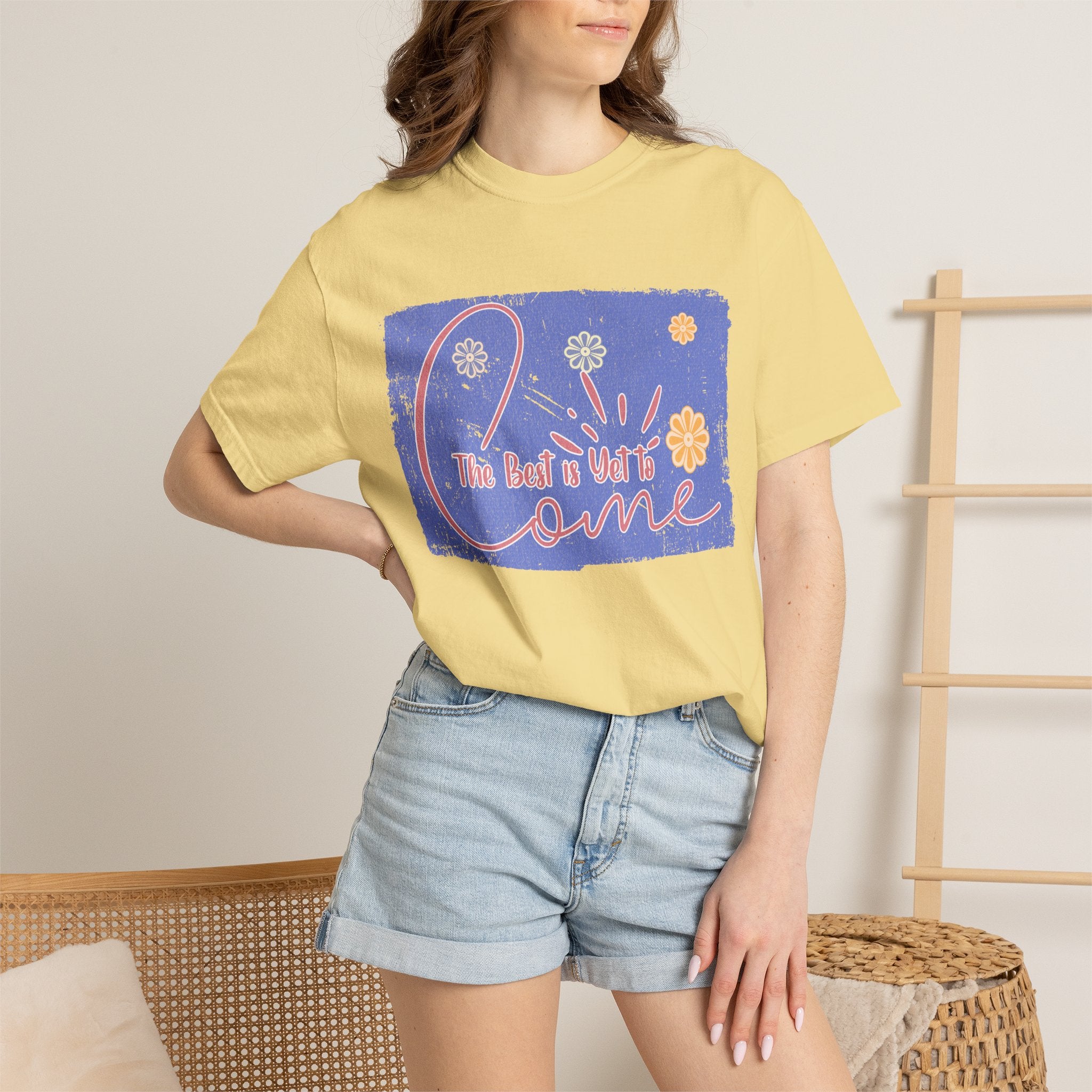 Retro Best Yet Come Tee | Textured Floral Handwritten Graphic