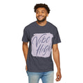 Vibe High Textured T-Shirt — Retro Brush Script Graphic Tee