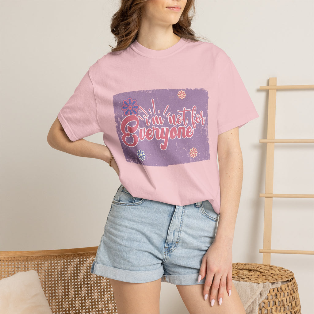 I'm Not For Everyone T-shirt |Textured Floral Retro Script Design
