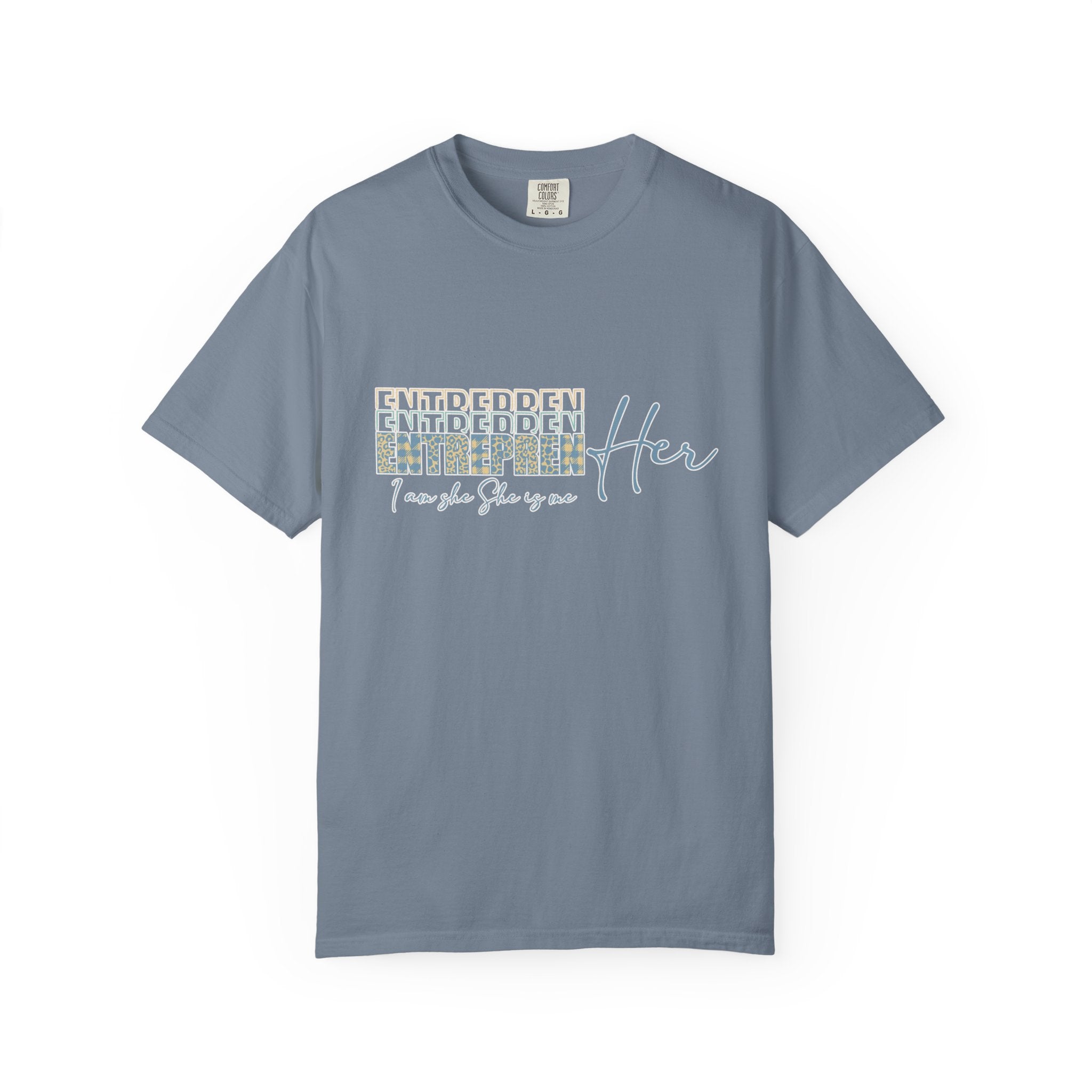 EntreprenHer Leopard Print Script Tee — "I run this, She runs you" Inspirational Graphic Tee