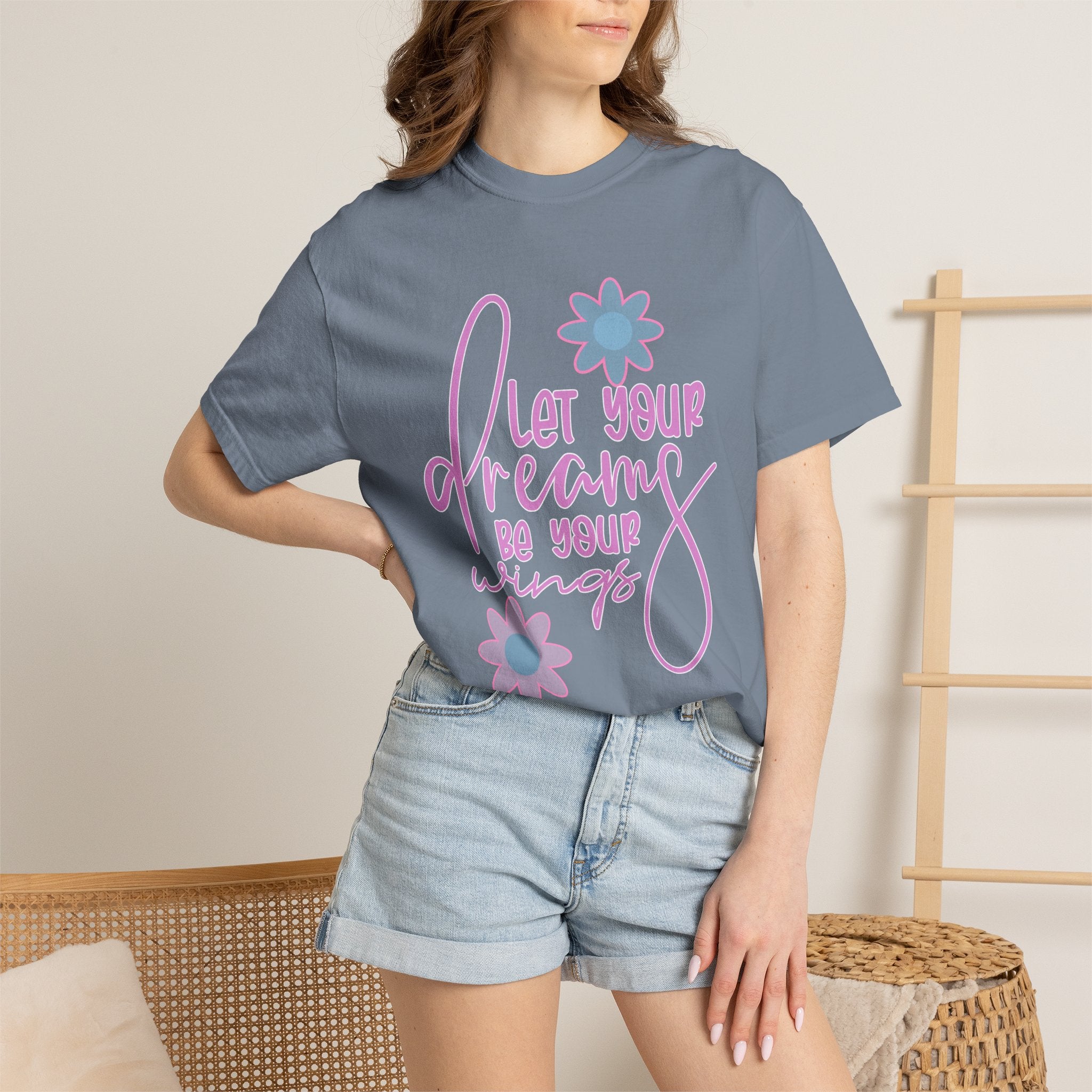 Textured Let Your Dreams Be Your Wings T-Shirt