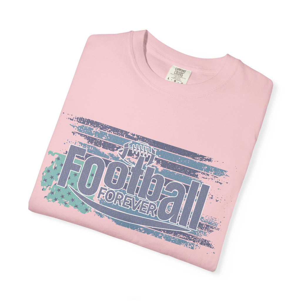 Football Forever Vintage Tee — Retro Grunge Football Graphic T-Shirt