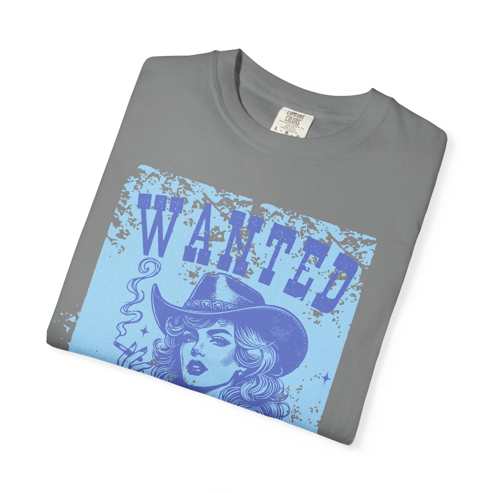 Wanted and Wild Cowboy Cowgirl  Textured T-Shirt
