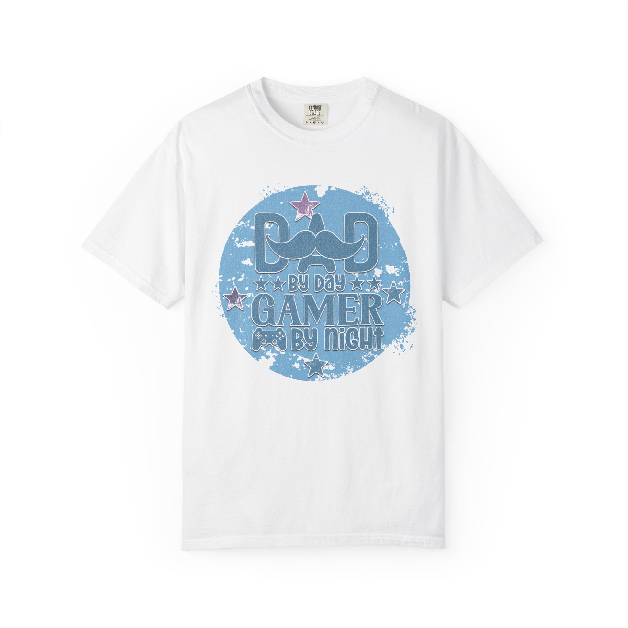 Funny Dad By Day Gamer By Night Textured T-Shirt