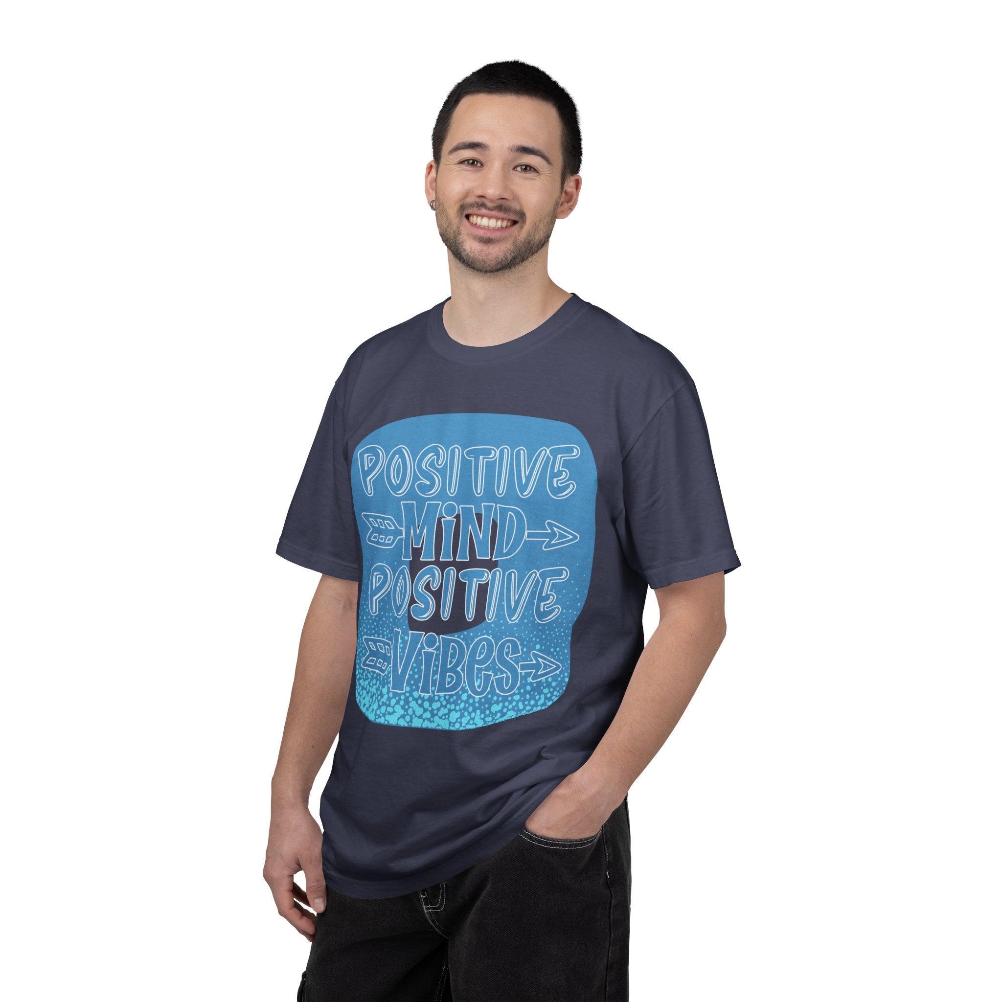 Positive Mind Positive Vibes Textured T-Shirt