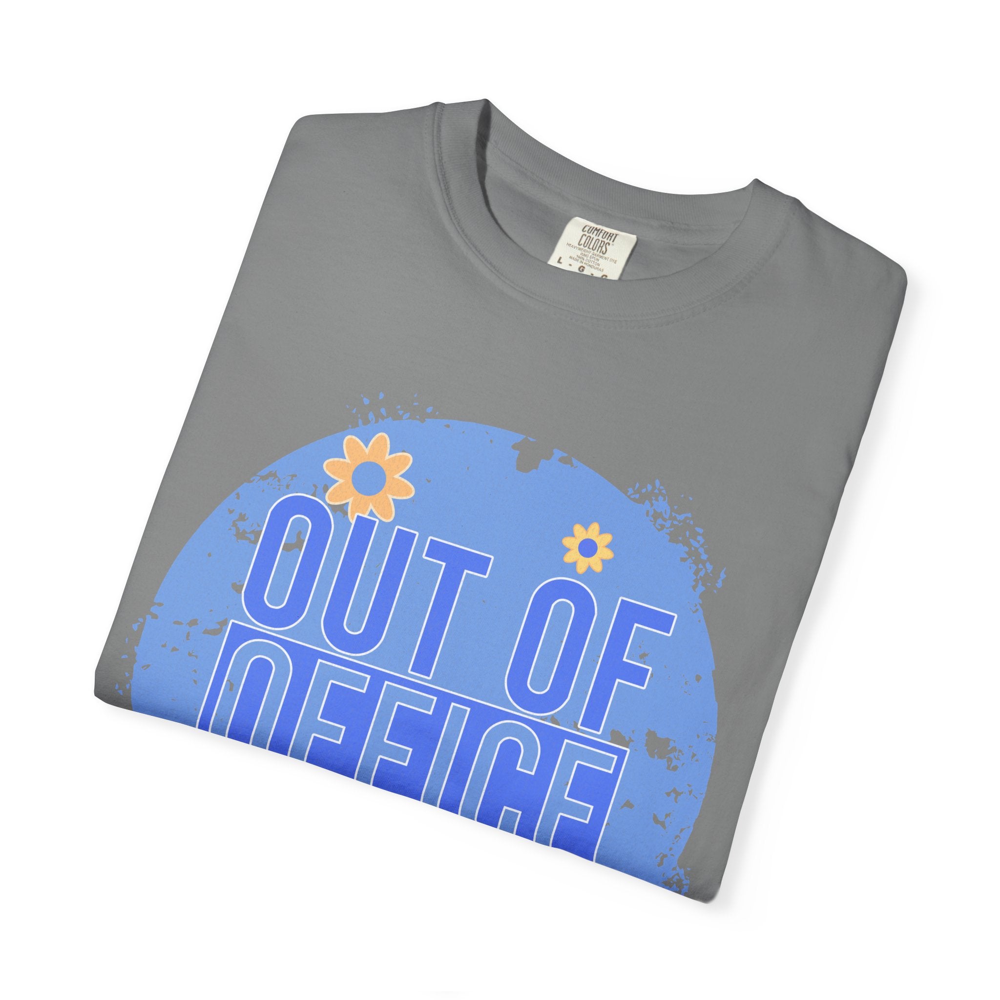 Out of Office Textured T-Shirt — Retro Floral Vacation Tee