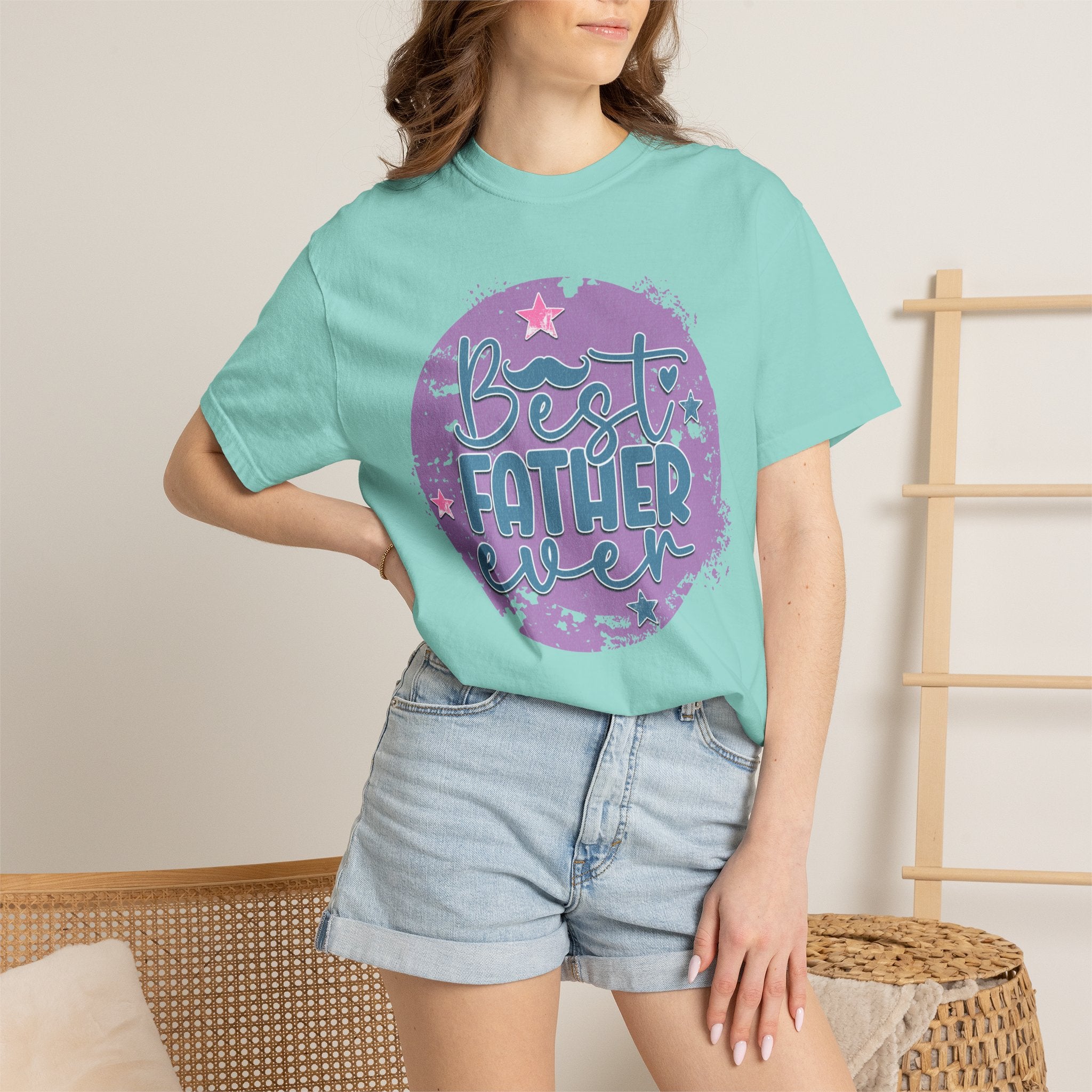 Best Father Ever Textured T-Shirt — Father’s Day Gift Tee