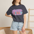 You Are Enough Textured T-Shirt — Positive Affirmation Floral Tee