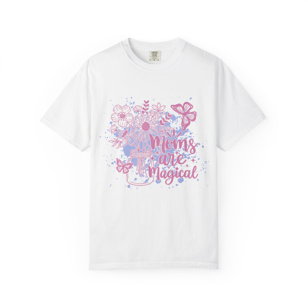 Mom's Are Magical Textured T-Shirt — Floral  Mother's Day Tee