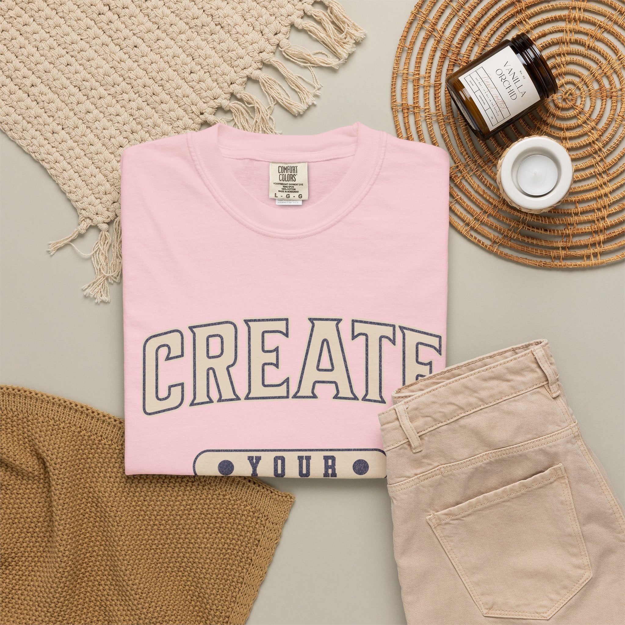 Textured Collegiate Create Your Sunshine Tee Unisex Garment-Dyed T-shirt