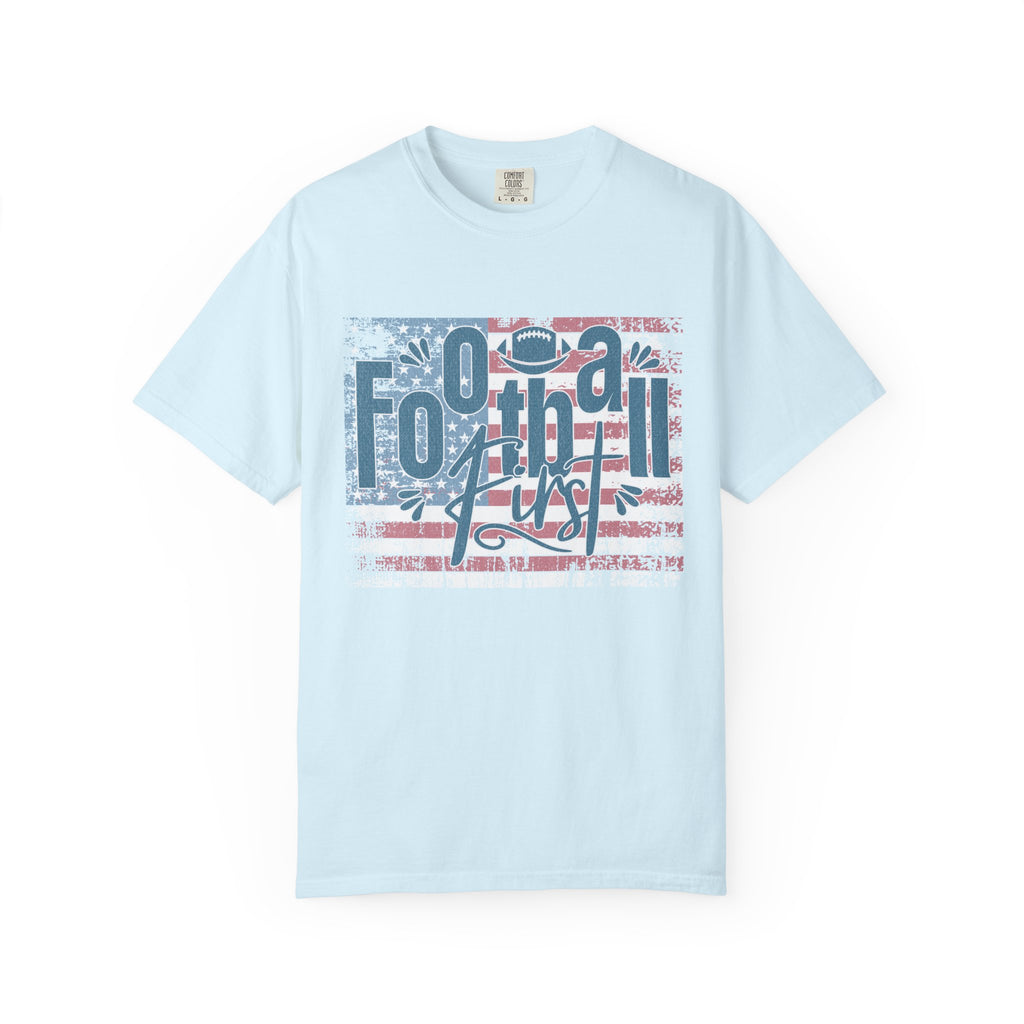 Textured Retro Americana Football First Tee
