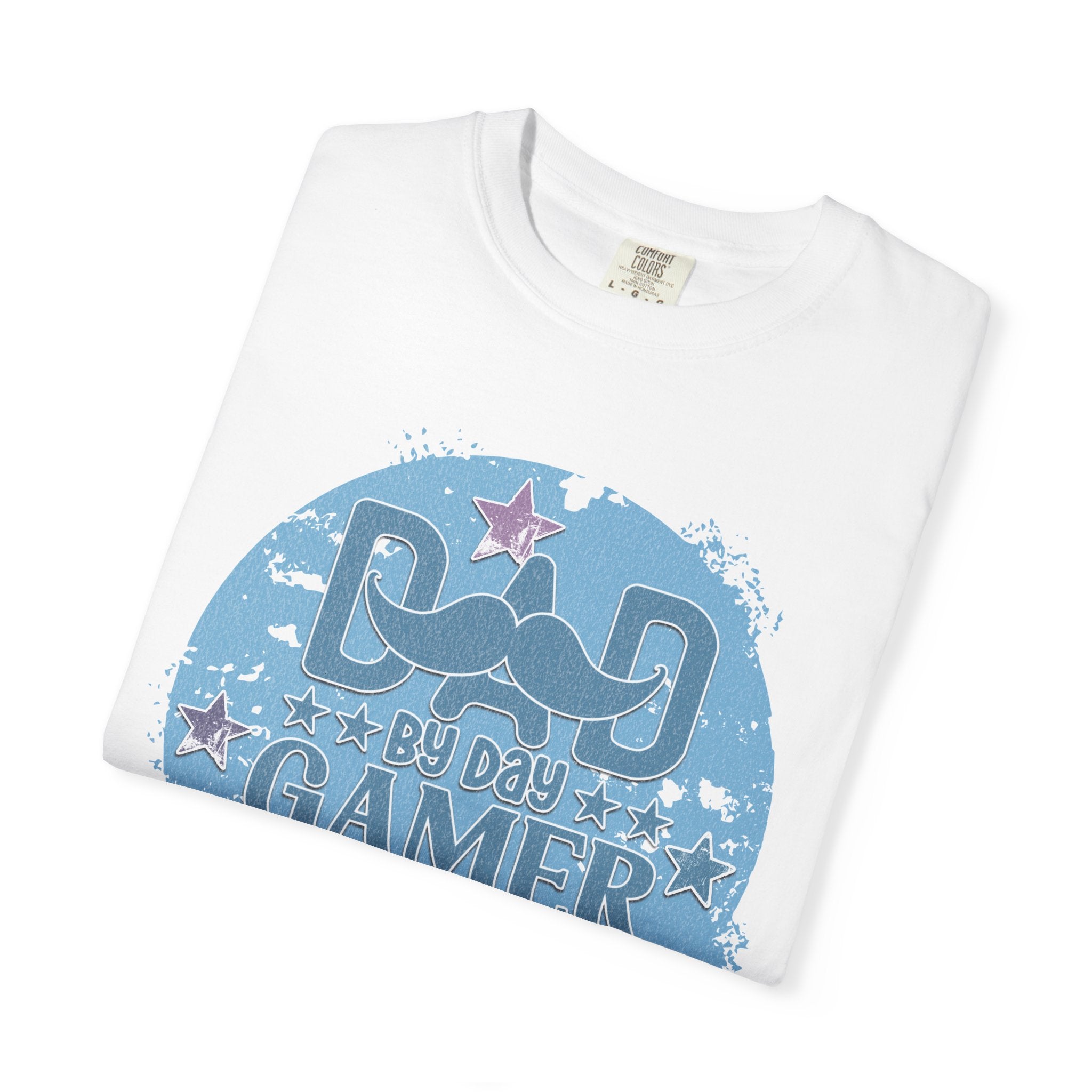 Funny Dad By Day Gamer By Night Textured T-Shirt