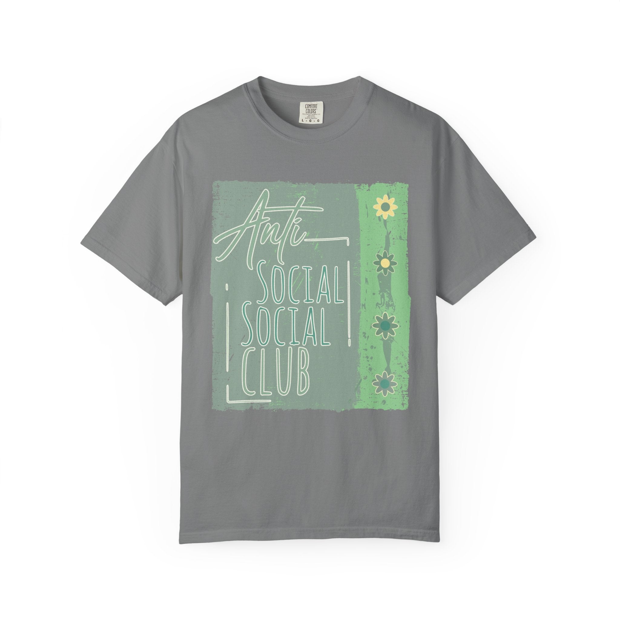 Textured Anti Social Social Club Floral Graphic T-Shirt