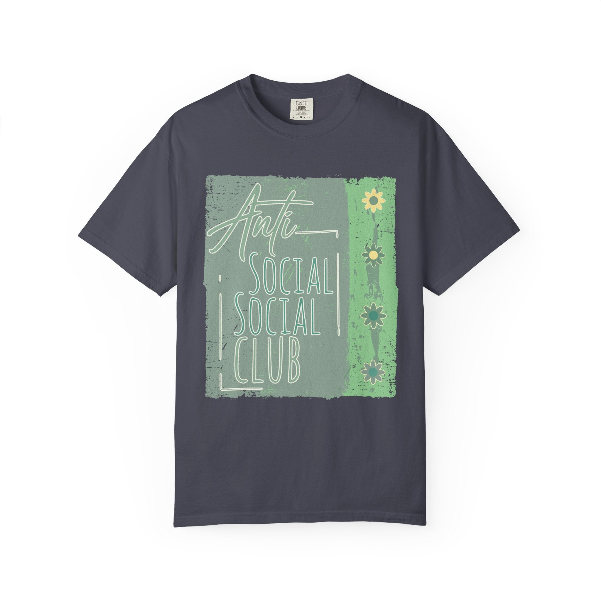Textured Anti Social Social Club Floral Graphic T-Shirt