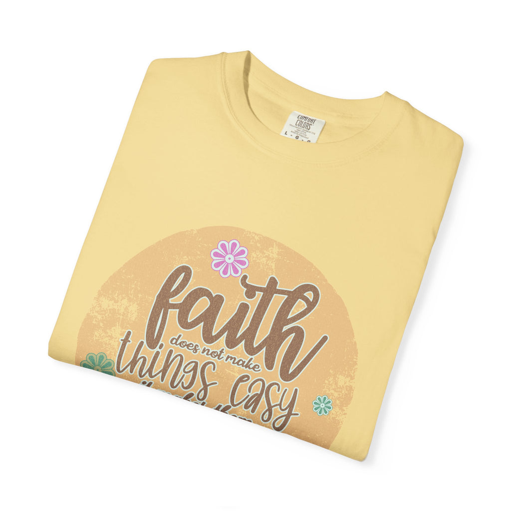 Faith Makes Things Possible T-shirt | Textured Inspirational Typography