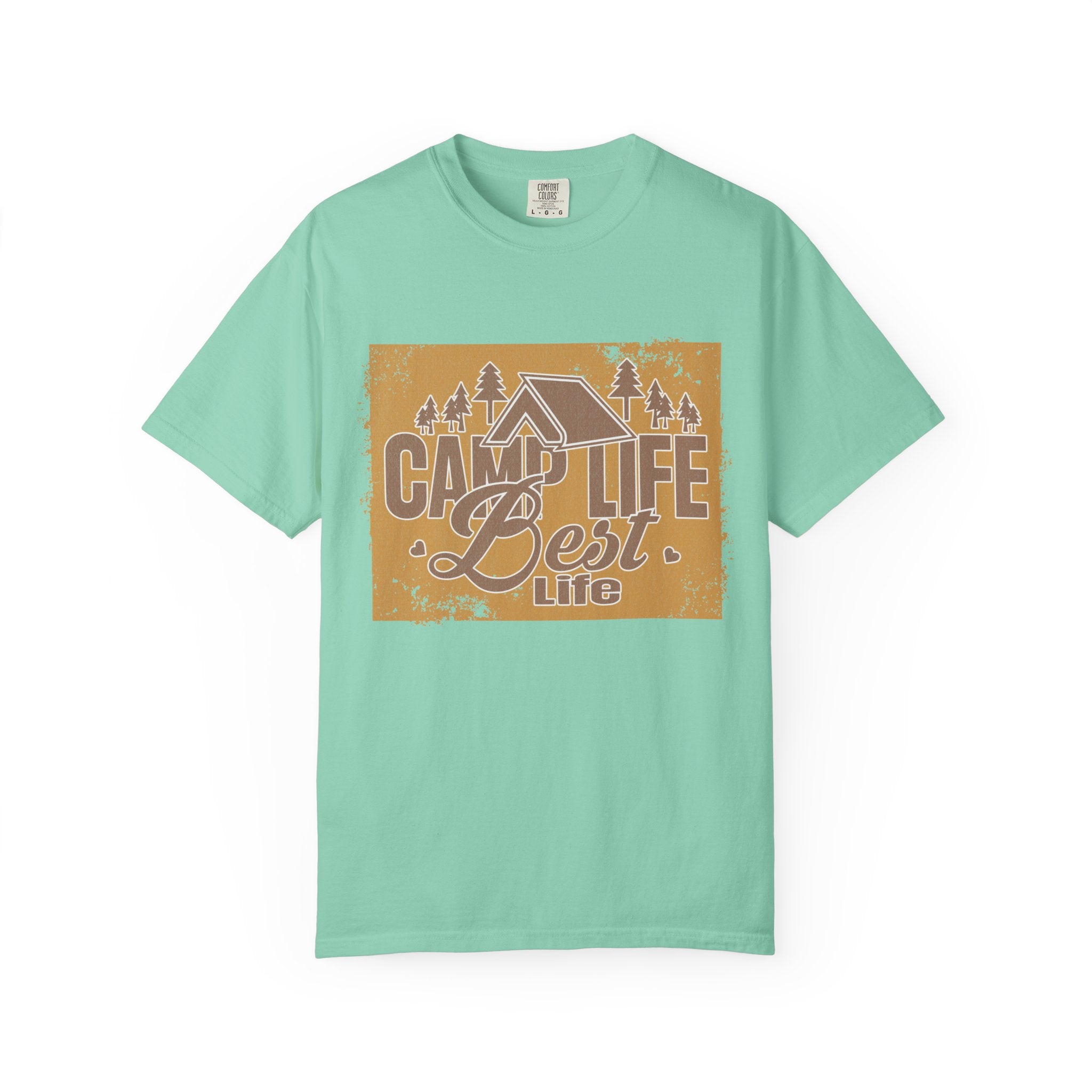 Textured Camp Life Is Best T-Shirt — Vintage Camping Graphic Tee