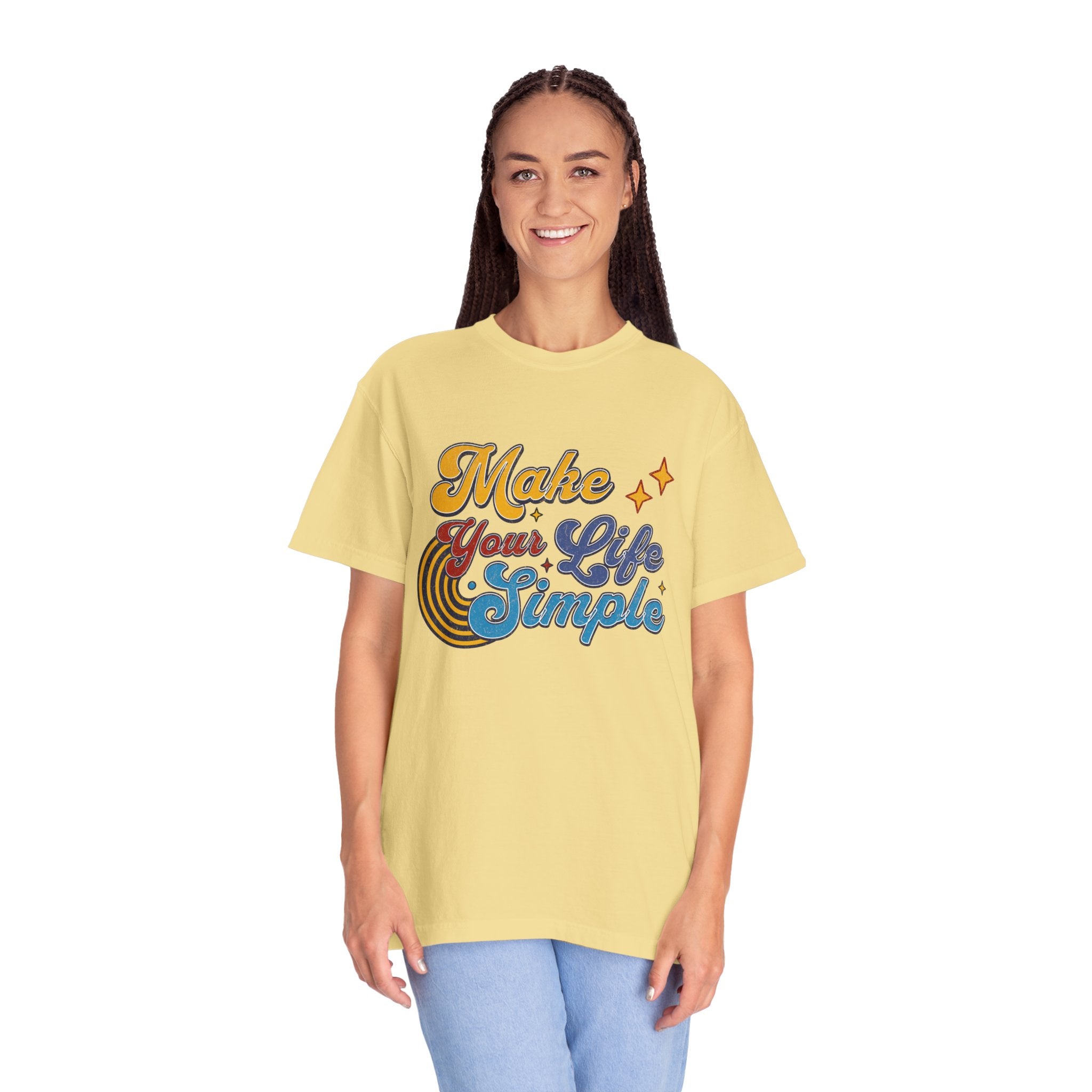 Textured Make Your Life Simple Retro T-Shirt