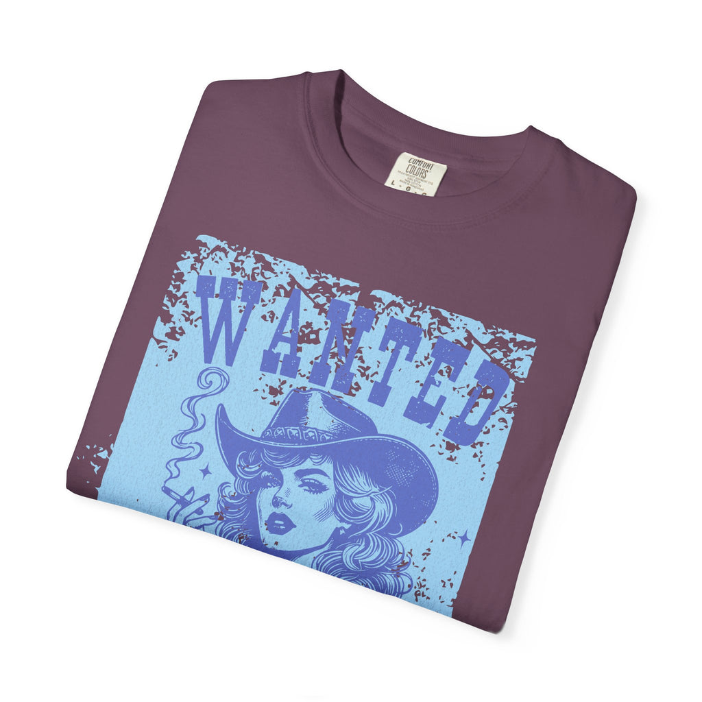 Wanted and Wild Cowboy Cowgirl  Textured T-Shirt