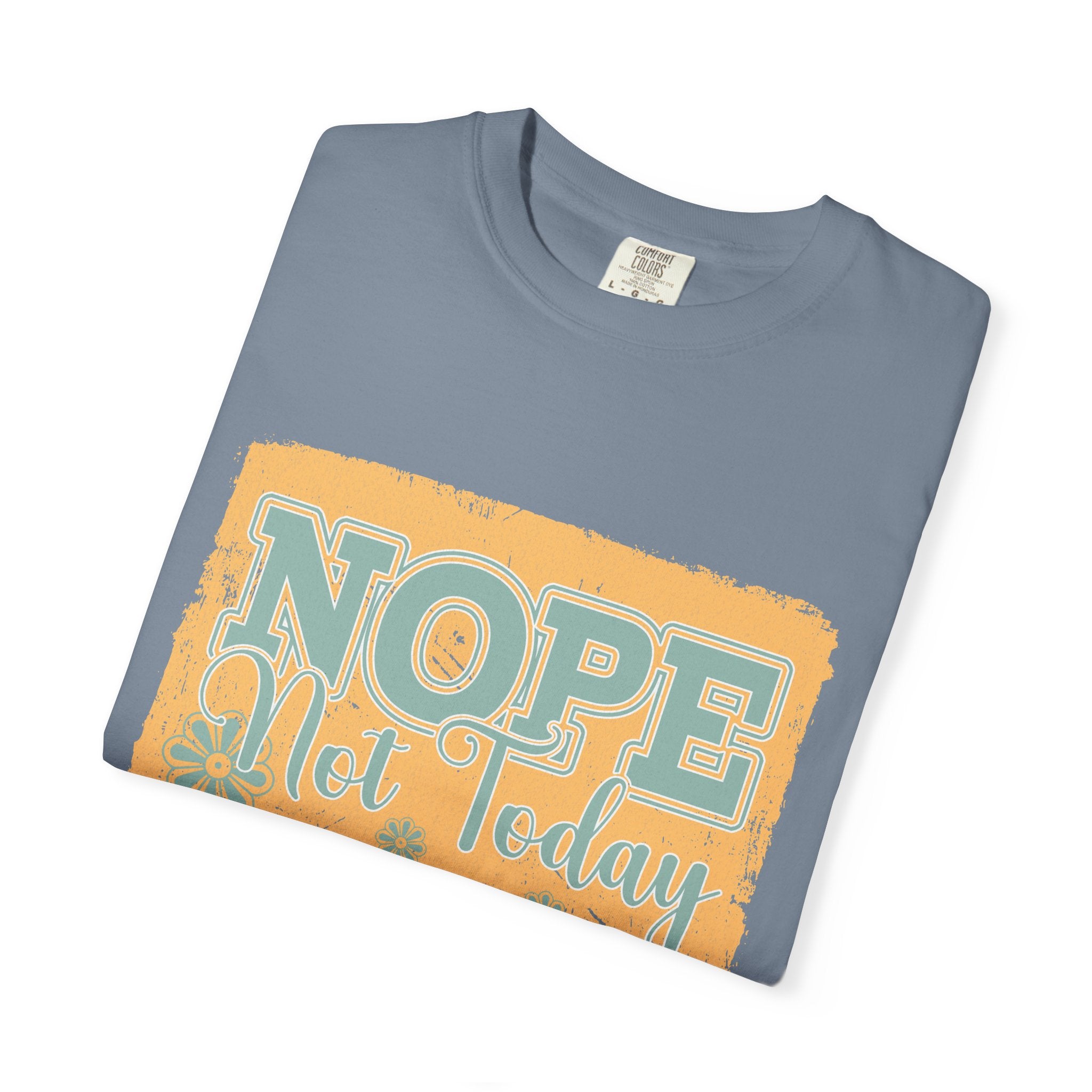 NOPE Not Today T-shirt | Textured Retro Beach Script Graphic