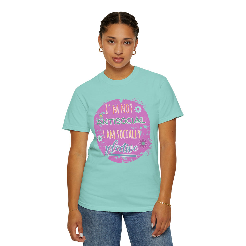 Textured I'm Not Antisocial I Am Socially Selective T-Shirt