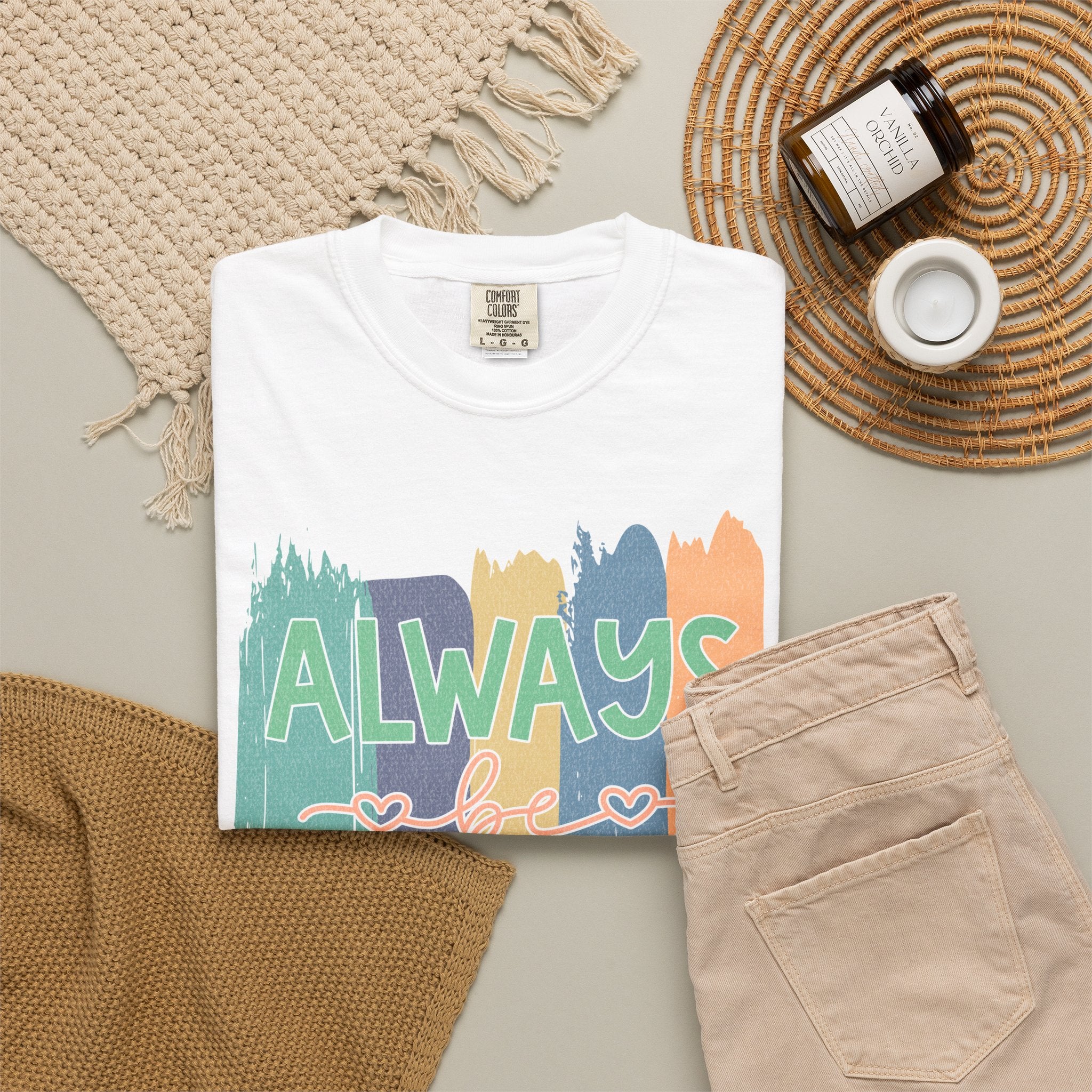 Textured Always Kind T-Shirt — Inspirational Positive Message Tee