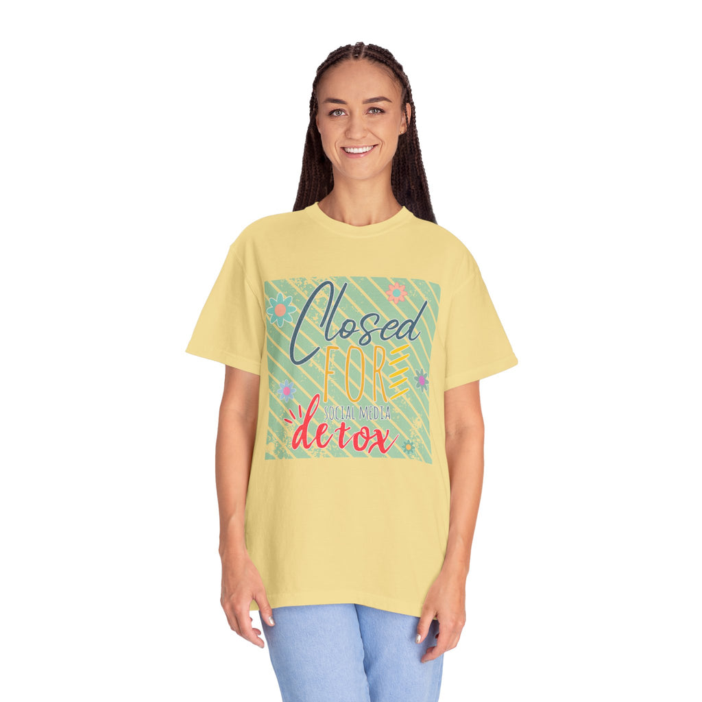 Closed For Social Media Detox Textured Tee