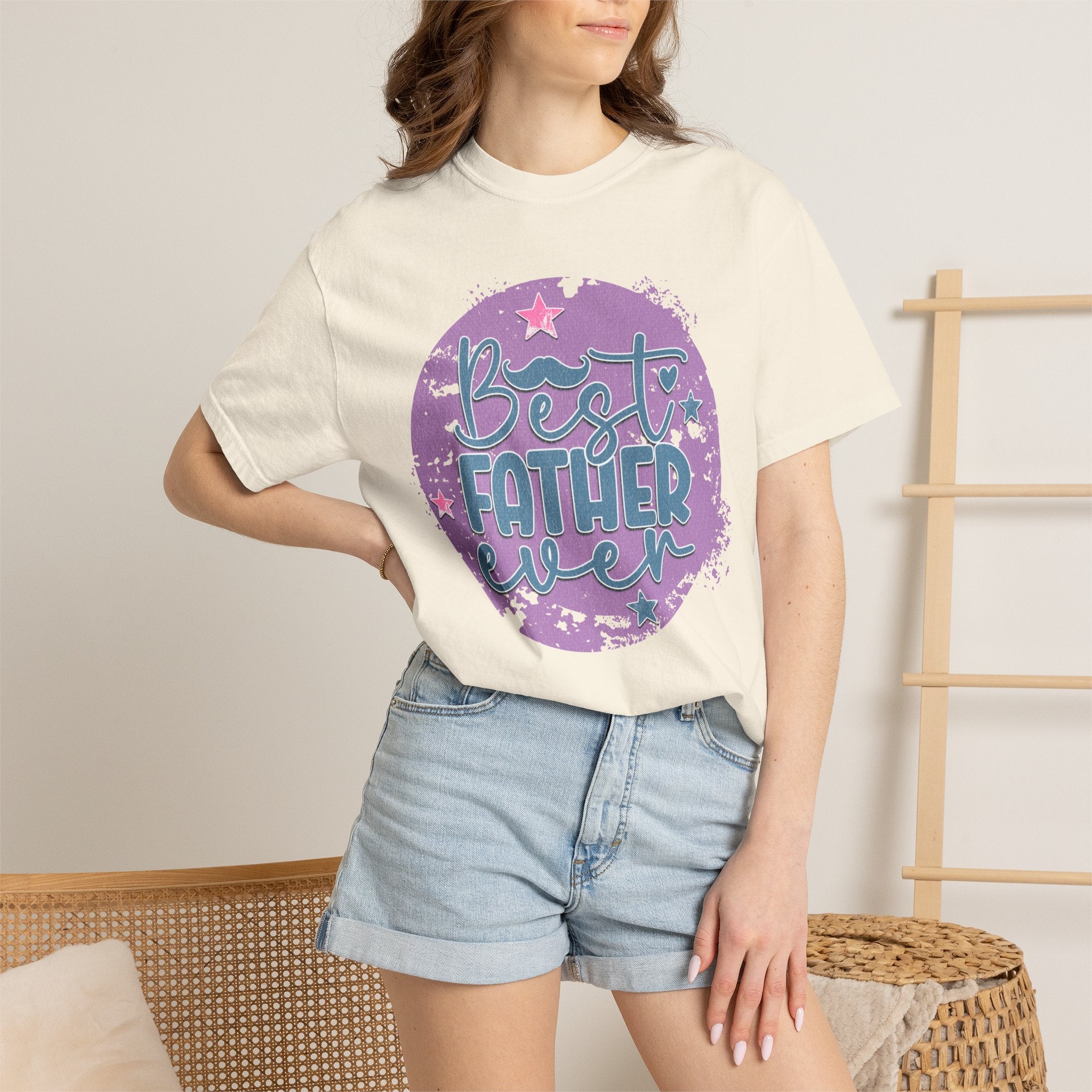 Best Father Ever Textured T-Shirt — Father’s Day Gift Tee