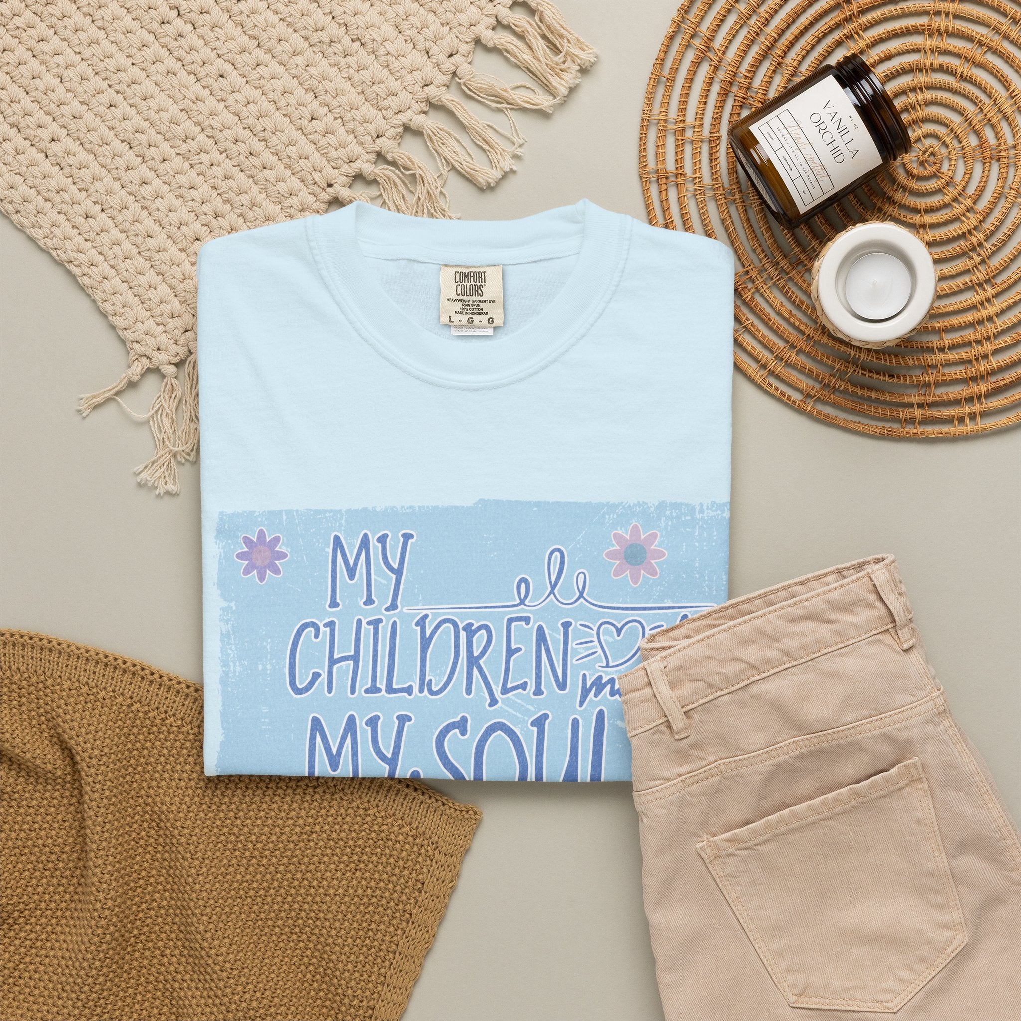 My Children Make My Soul Happy Textured T-Shirt