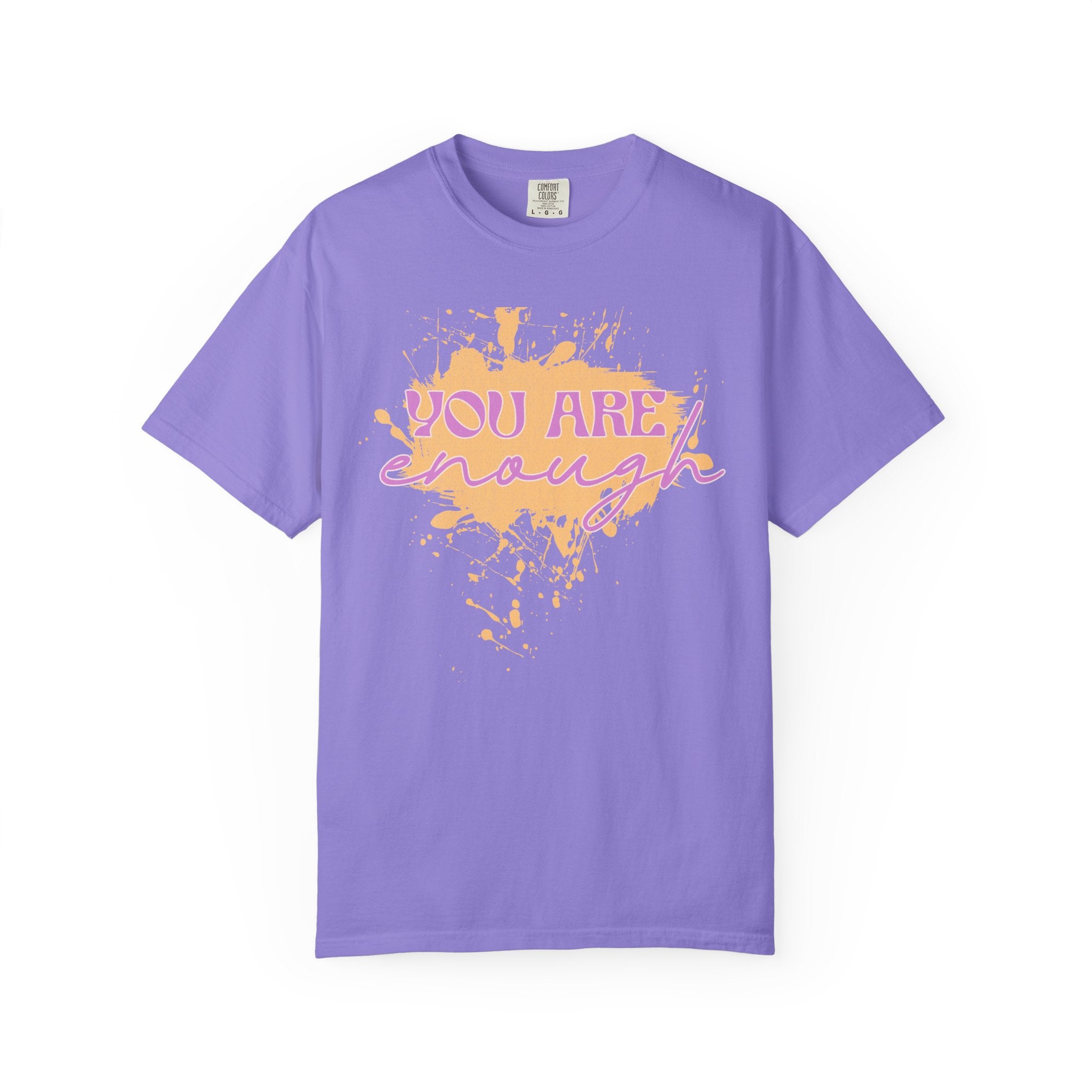 You Are Enough Textured T‑Shirt — Inspirational Positive Message Tee