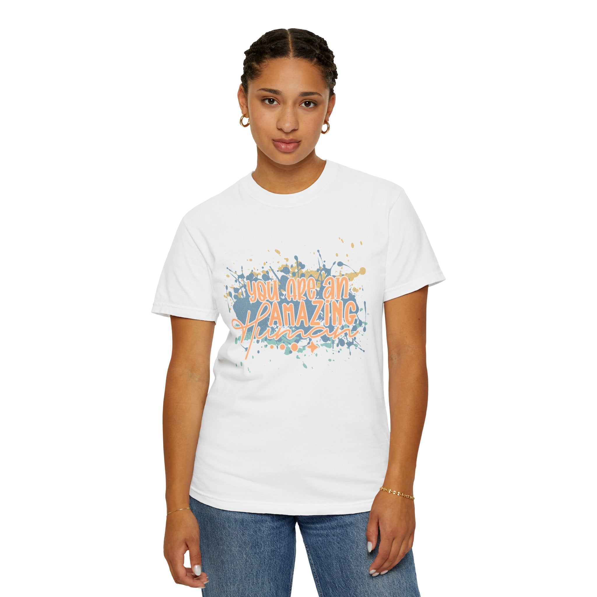 T-Shirt — "You Are An Amazing Human" Textured Inspirational Graphic Tee