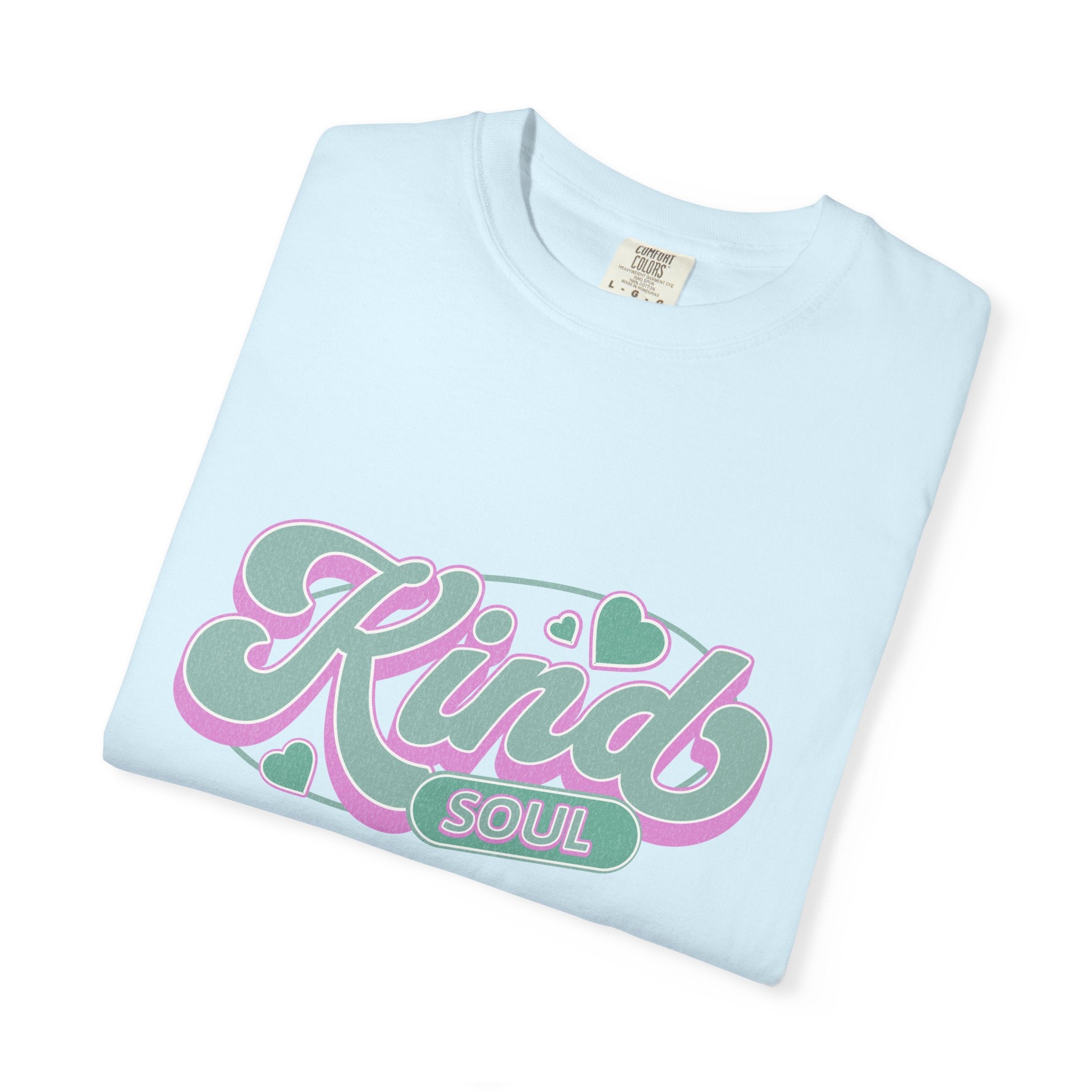 Textured Kind Soul T-Shirt — Retro Pastel Graphic Tee