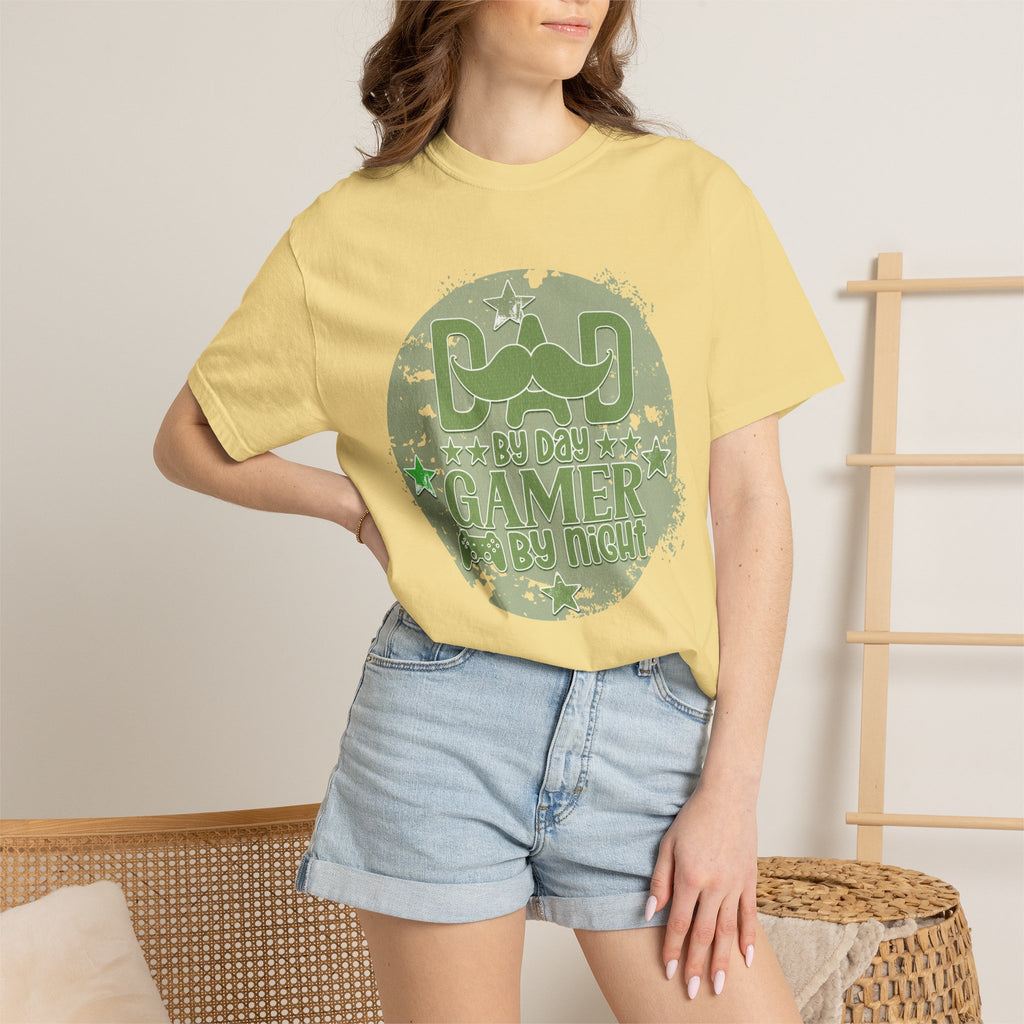 Dad By Day Gamer By Night Textured T-Shirt