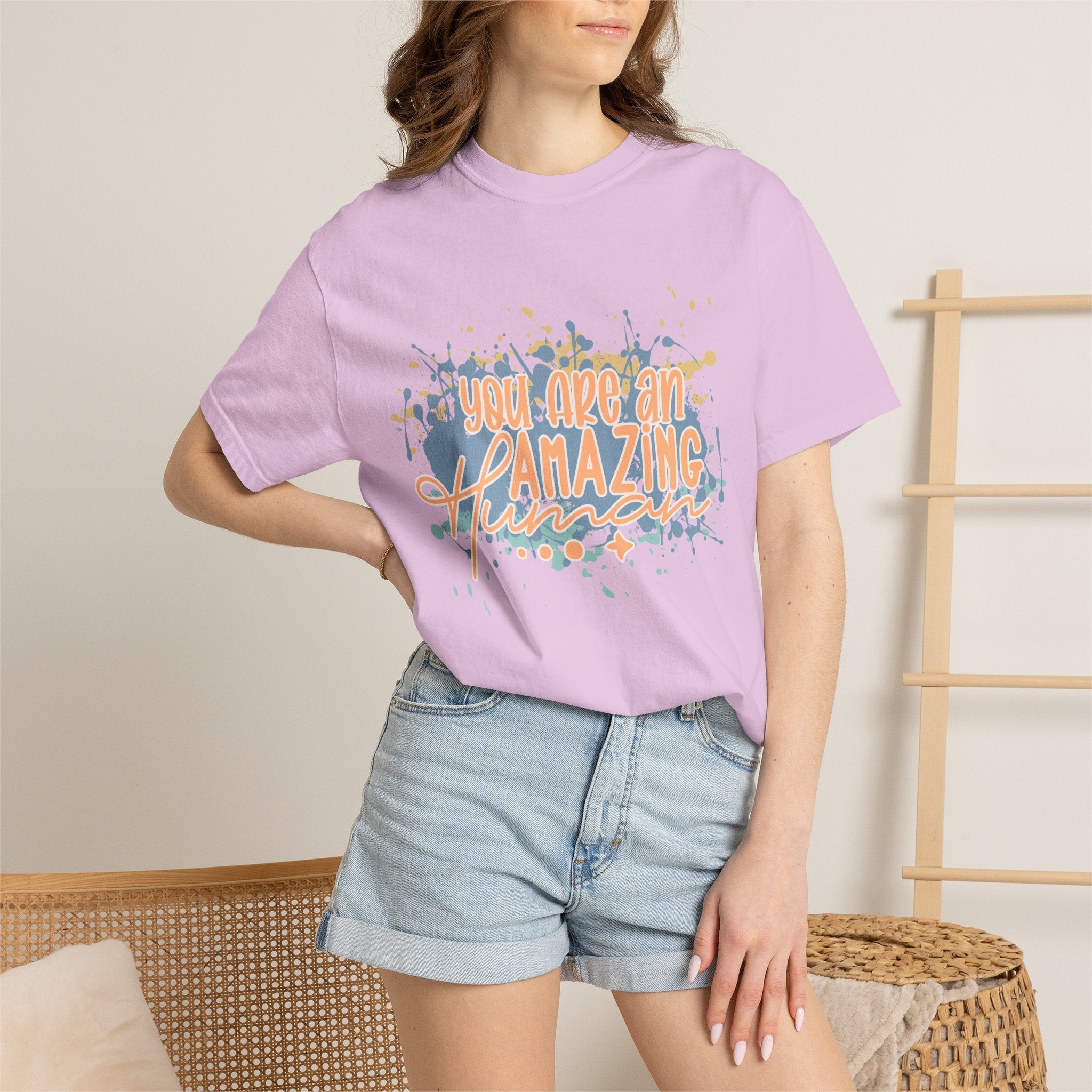 T-Shirt — "You Are An Amazing Human" Textured Inspirational Graphic Tee