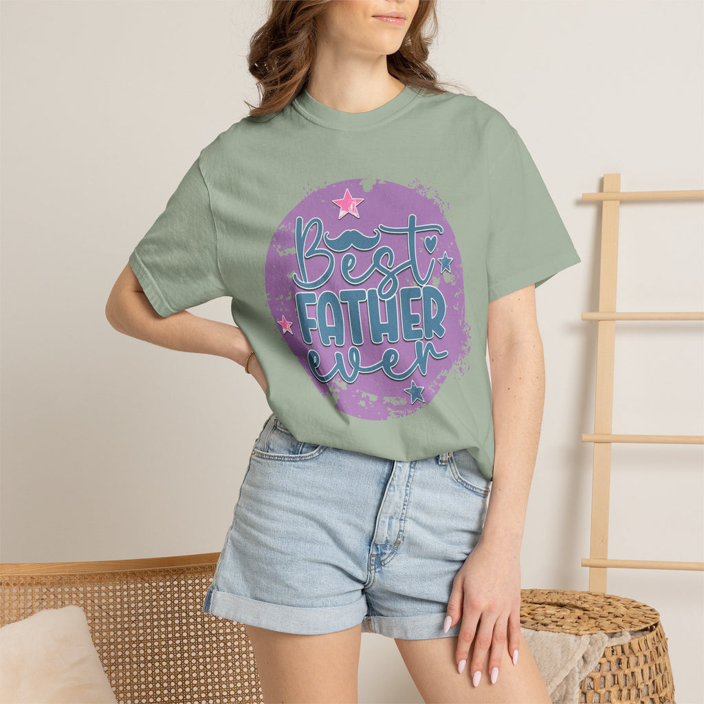 Best Father Ever Textured T-Shirt — Father’s Day Gift Tee