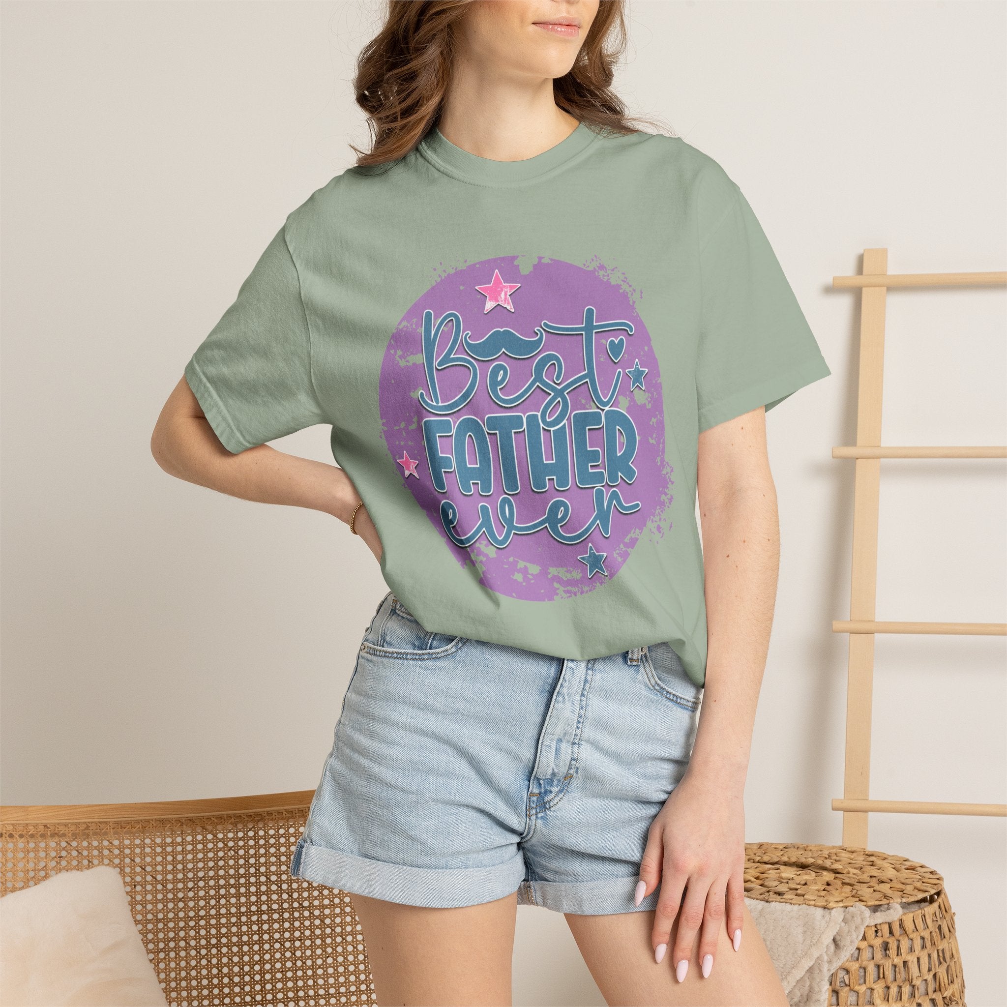 Best Father Ever Textured T-Shirt — Father’s Day Gift Tee