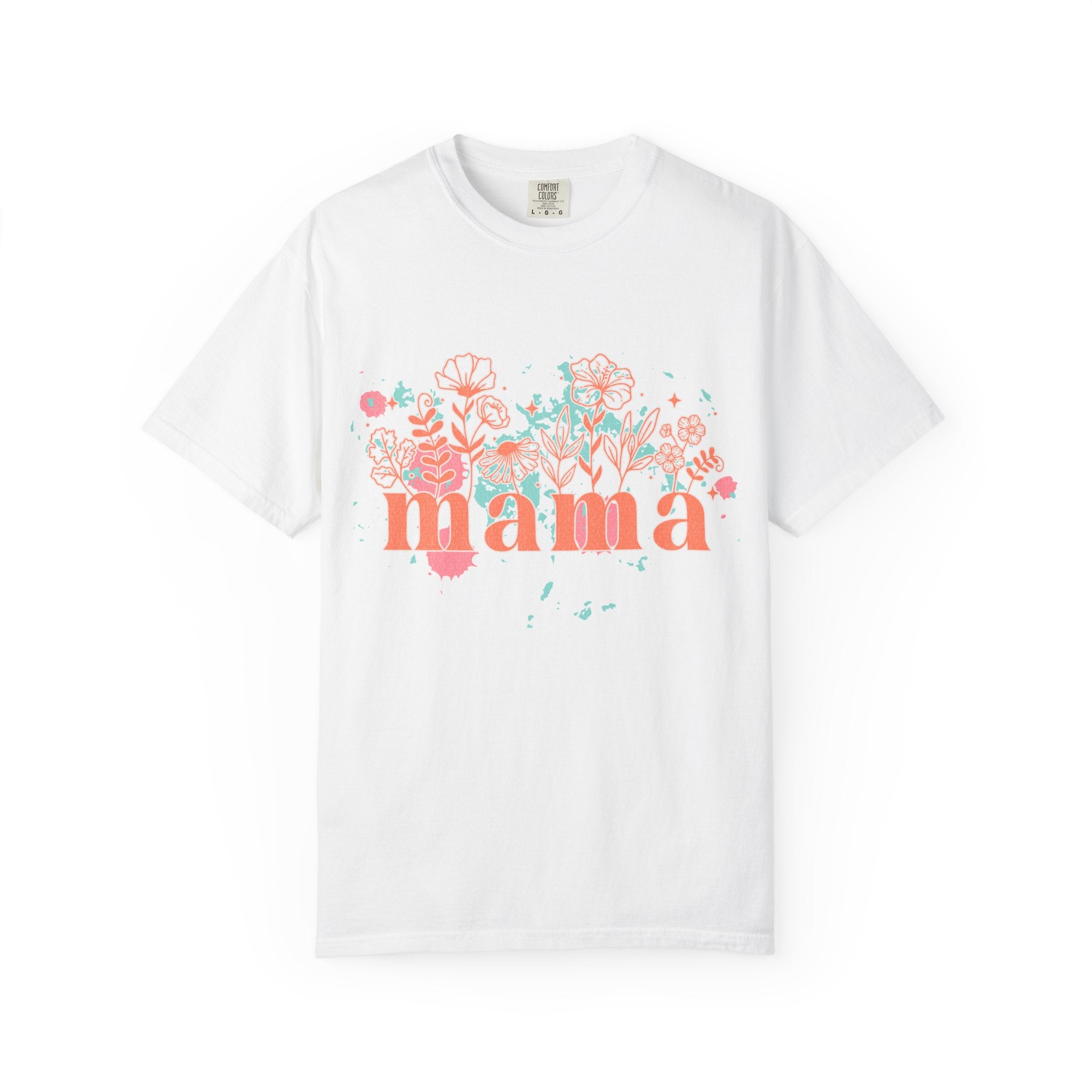 Mama Wildflower Floral Textured Splash Tee