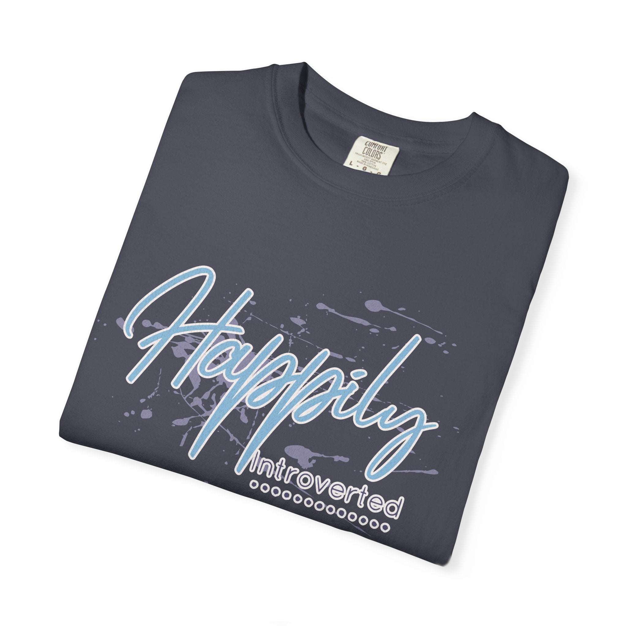 Introverted Aesthetic Textured T-Shirt — 'Anti-Social' Minimal Script Graphic